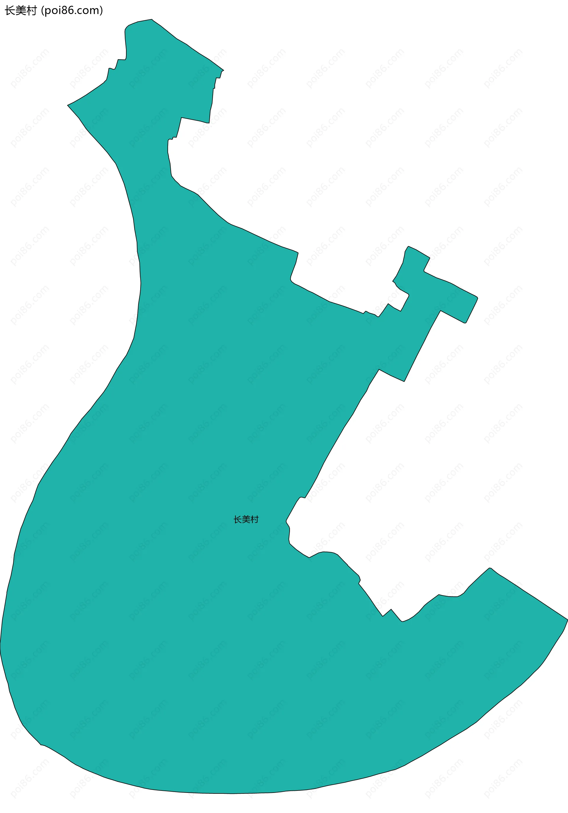 长美村边界地图