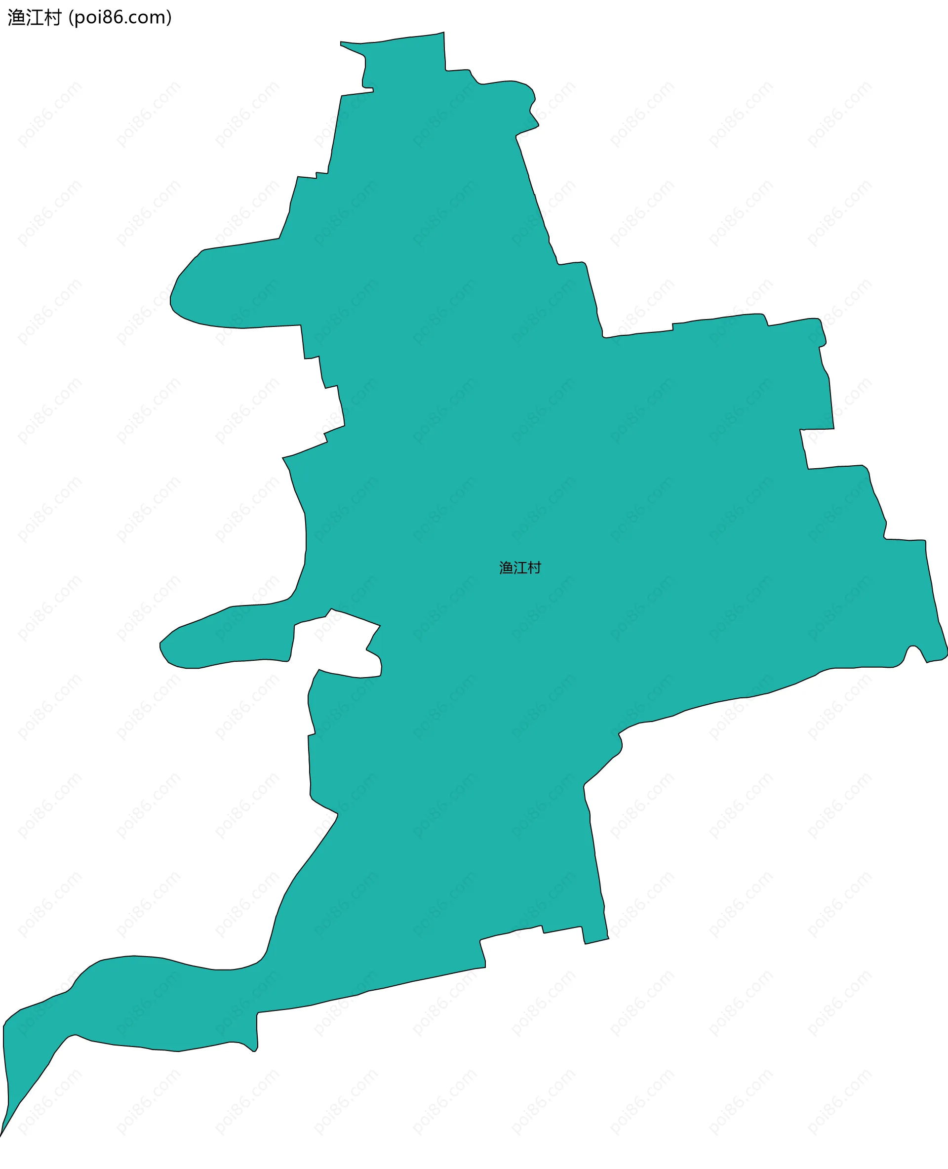 渔江村边界地图