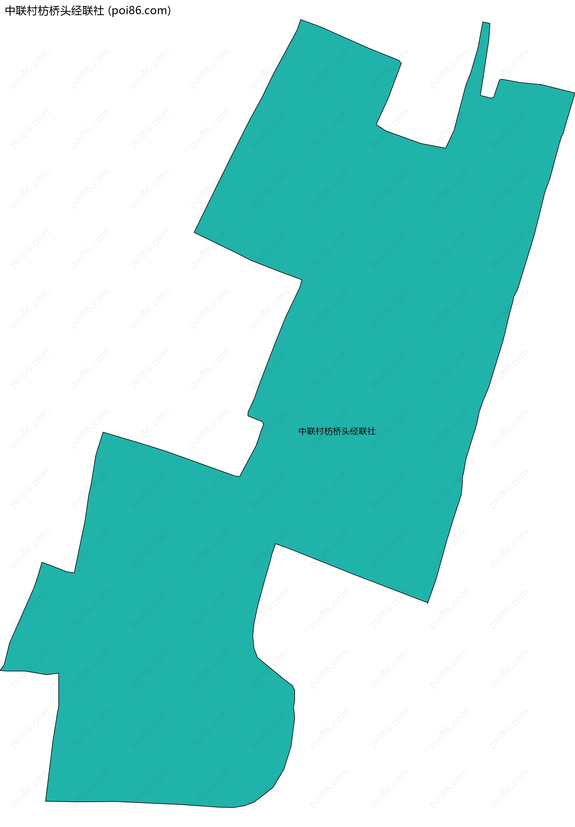 中联村枋桥头经联社边界地图