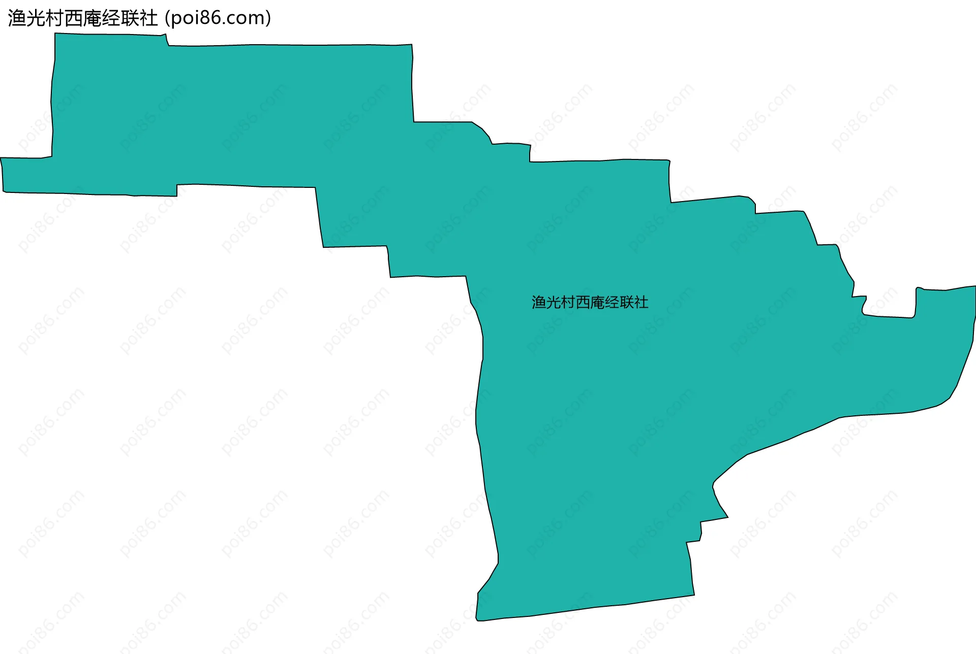 渔光村西庵经联社边界地图