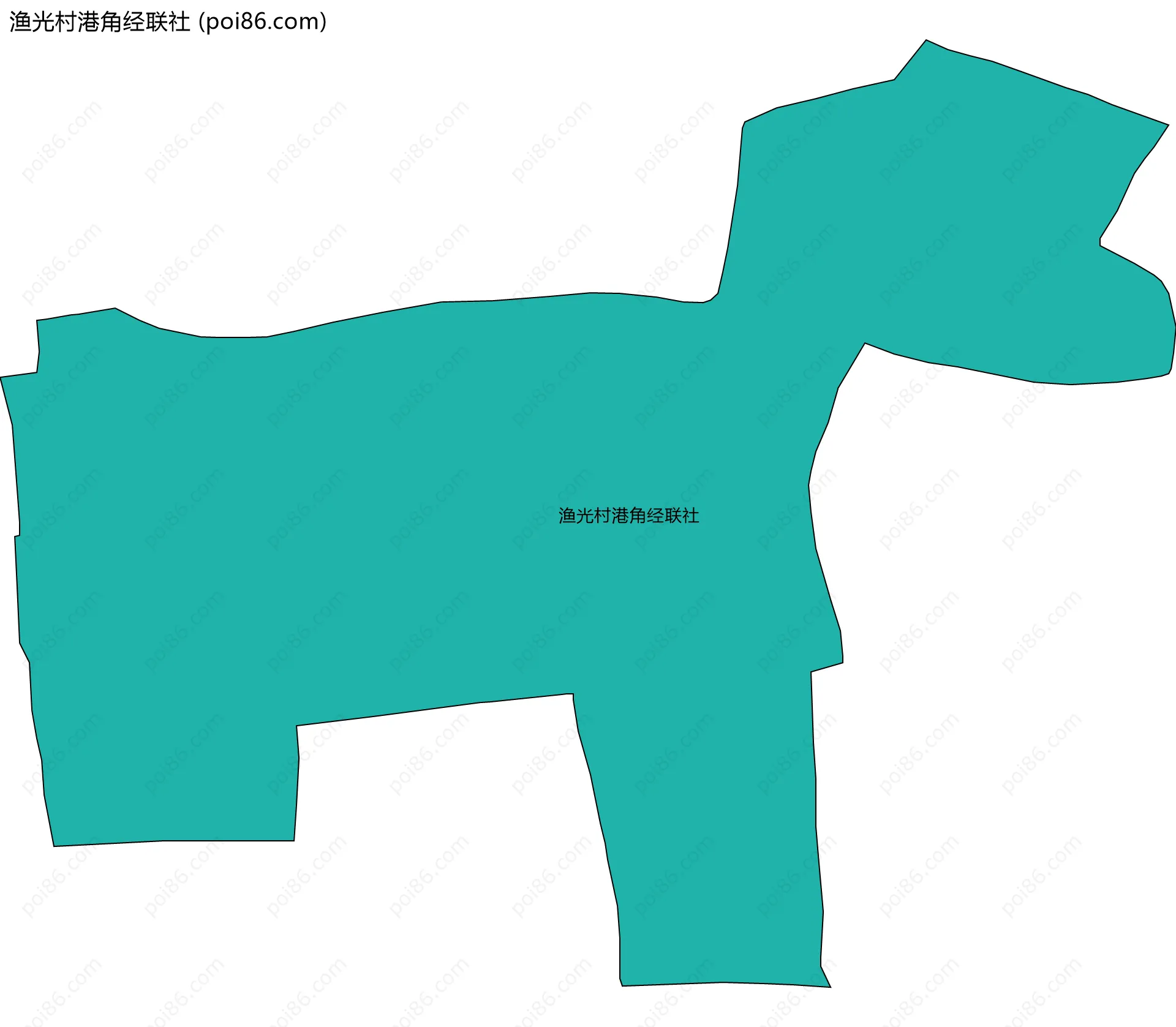 渔光村港角经联社边界地图