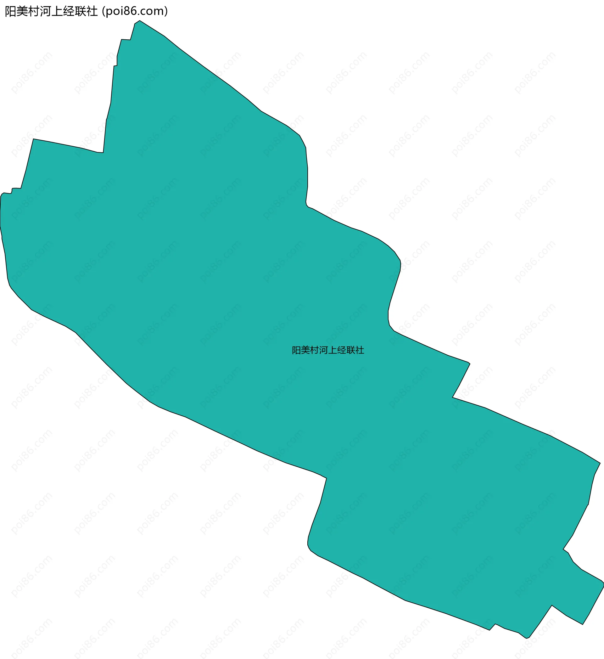 阳美村河上经联社边界地图