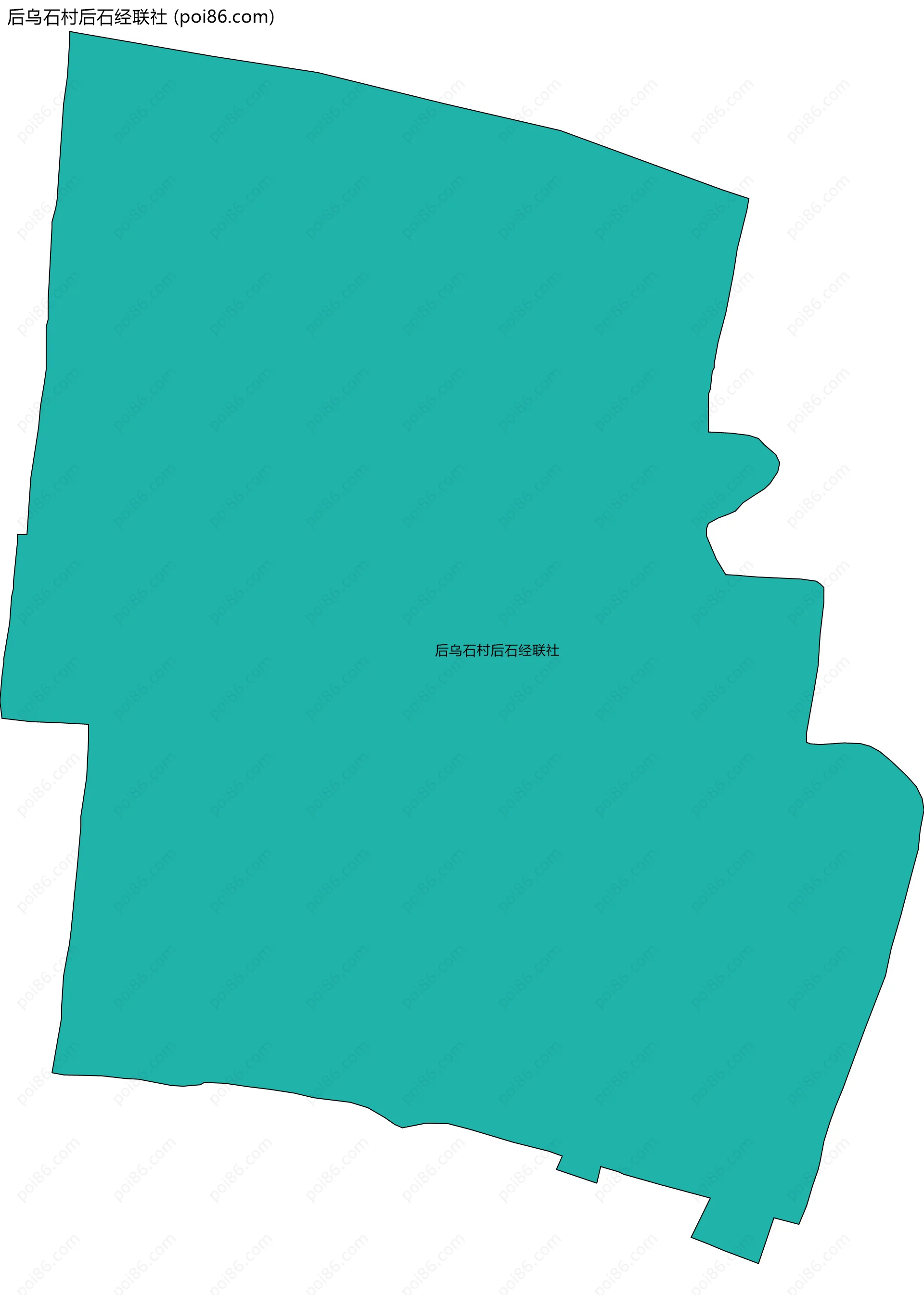 后乌石村后石经联社边界地图