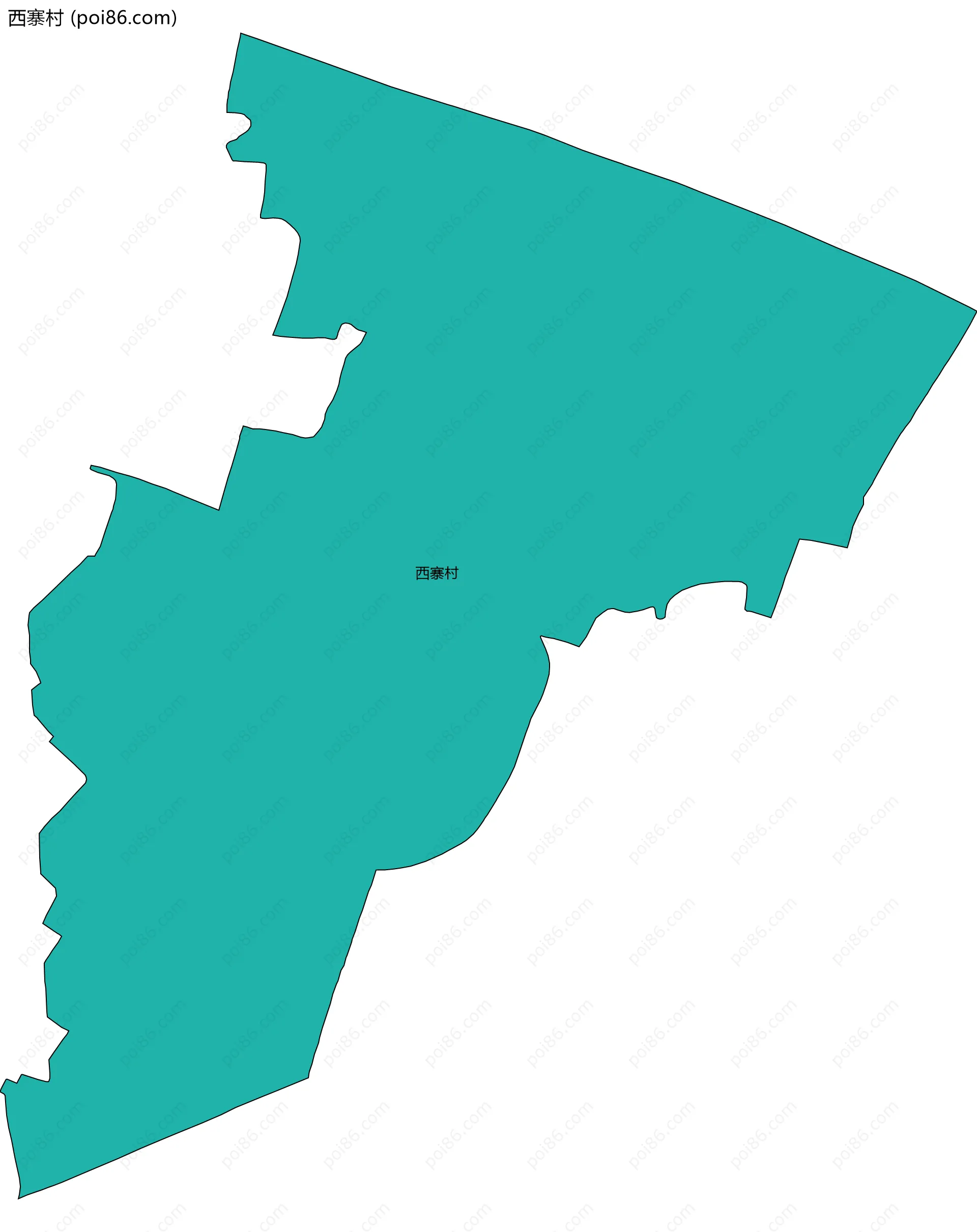 西寨村边界地图