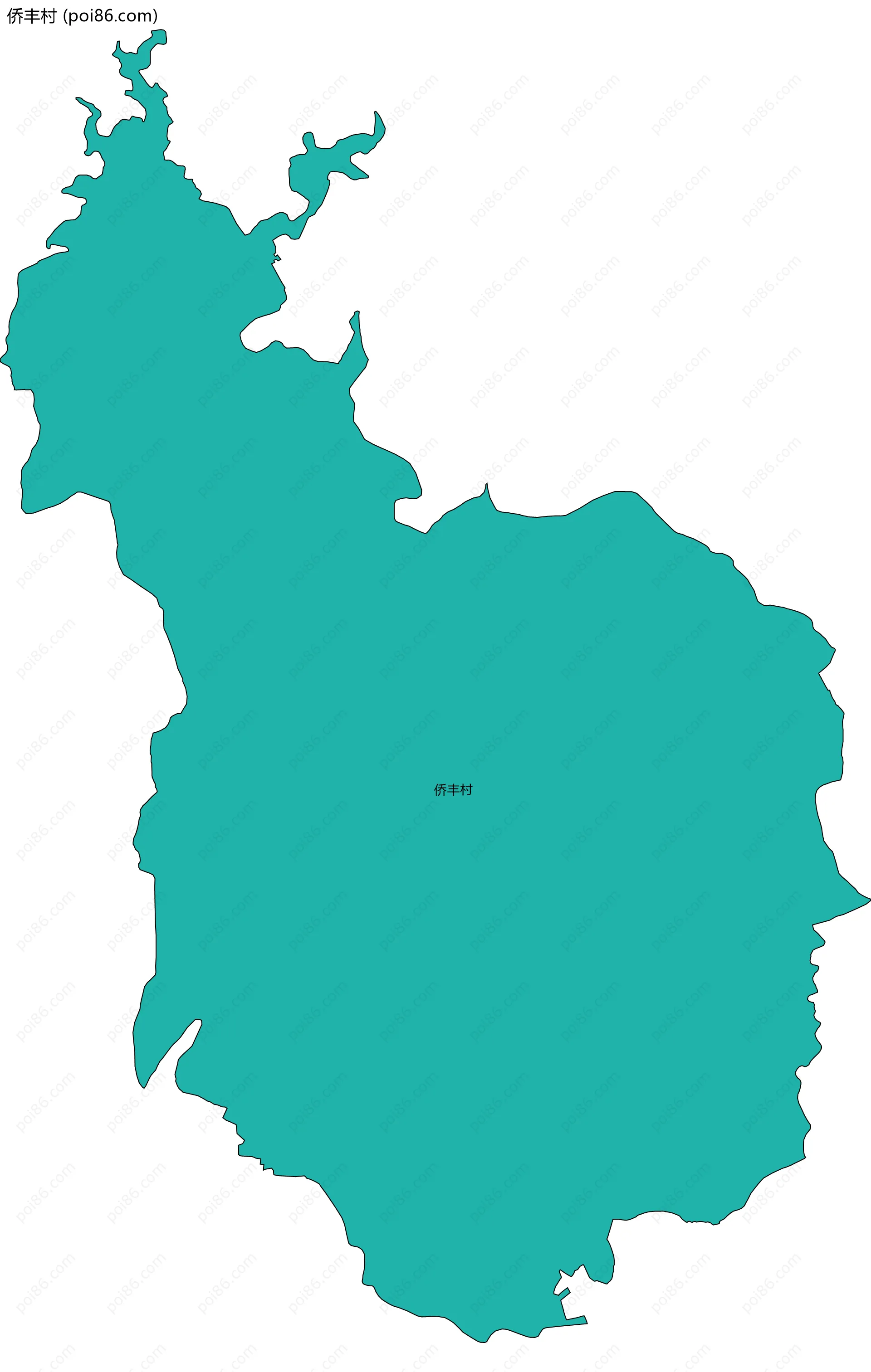 侨丰村边界地图