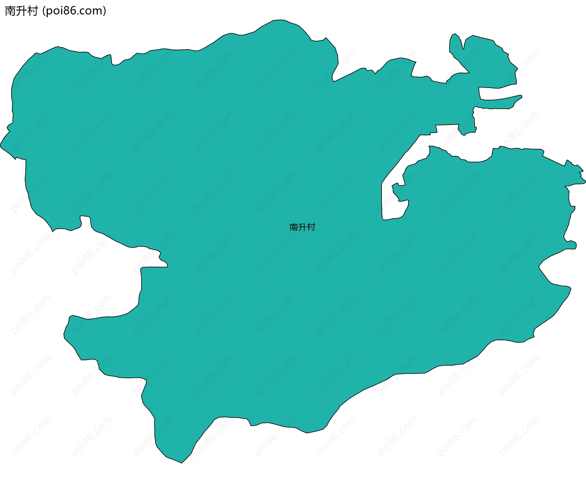 南升村边界地图
