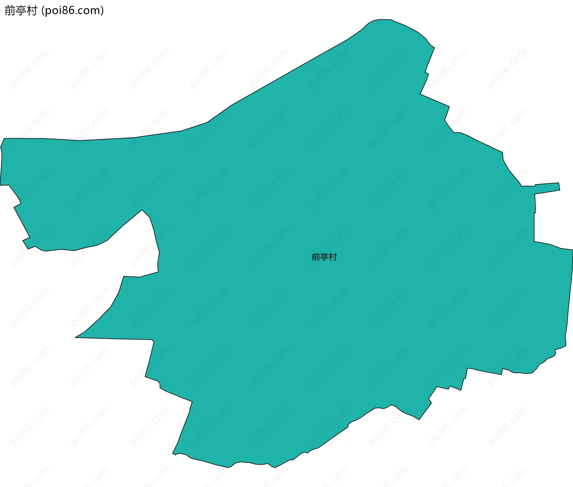 前亭村边界地图