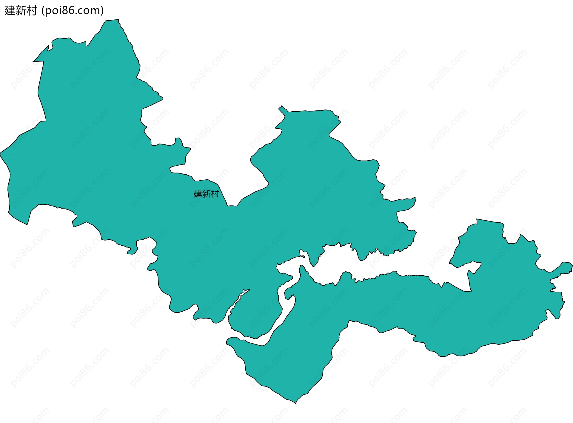 建新村边界地图
