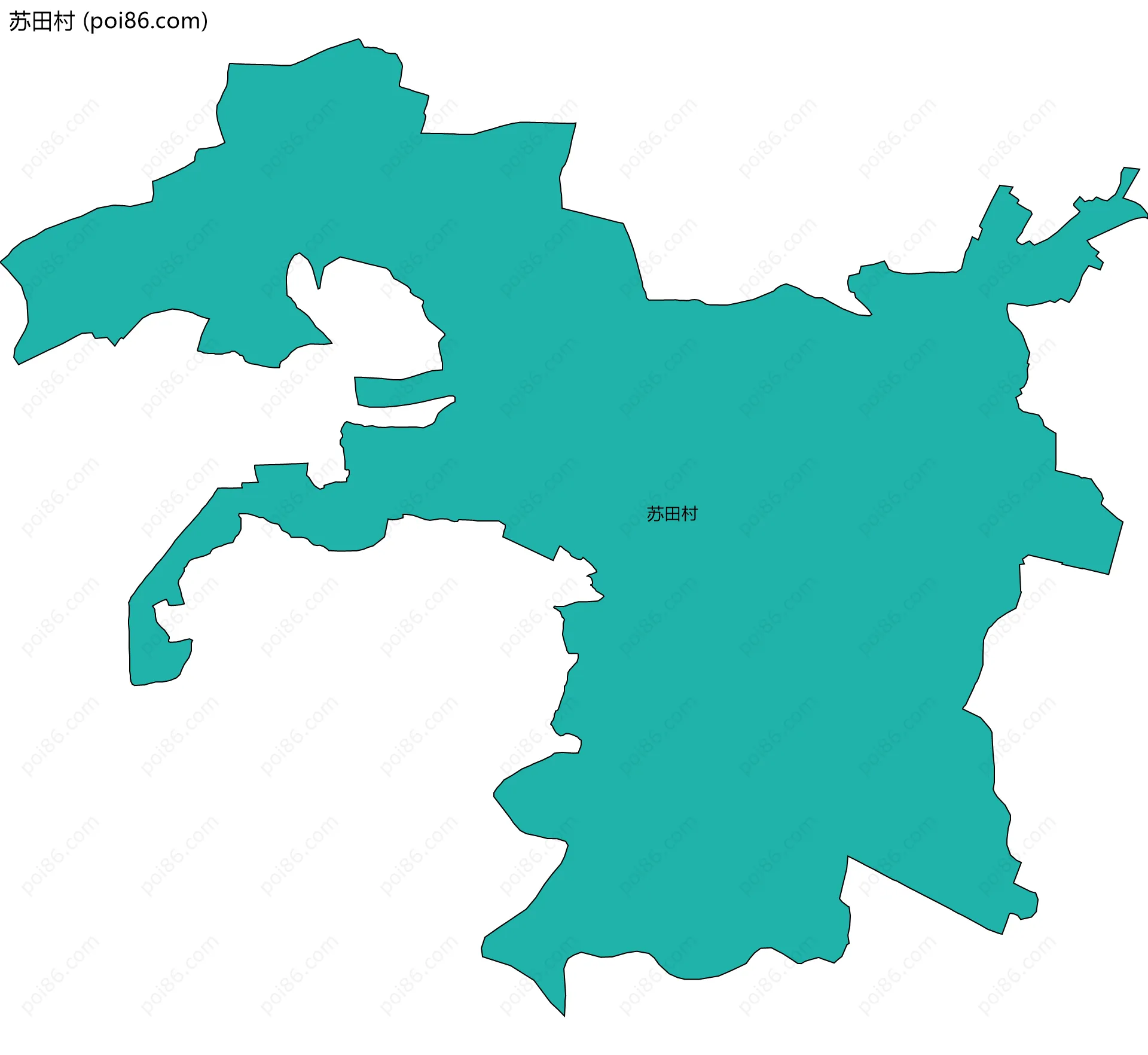 苏田村边界地图