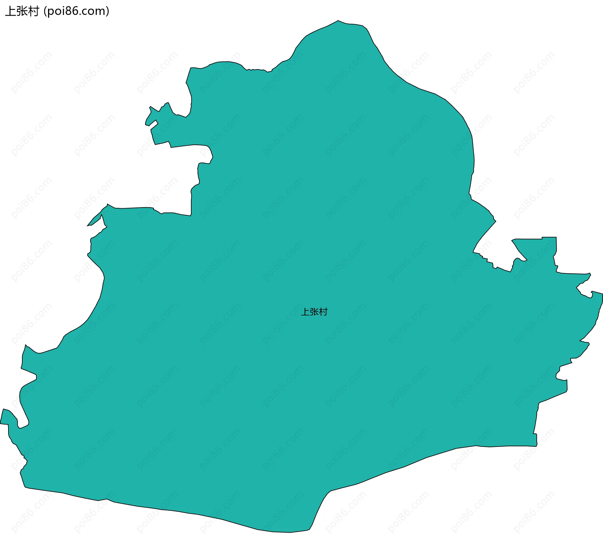 上张村边界地图