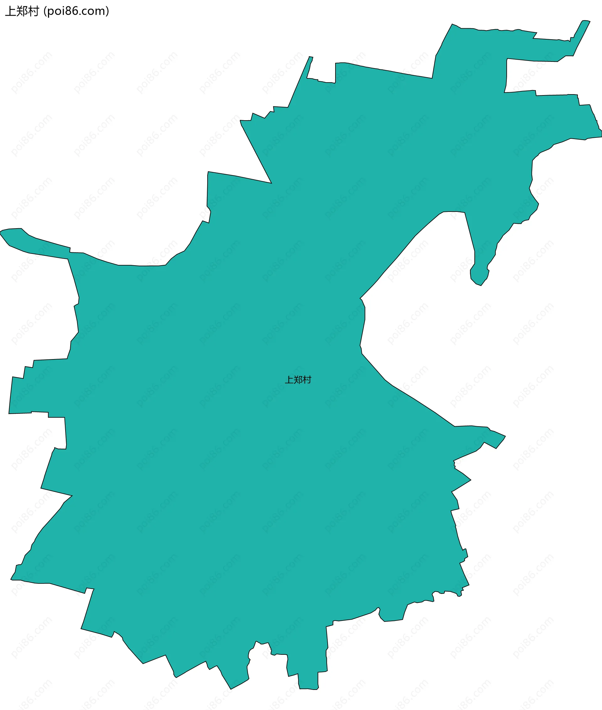 上郑村边界地图