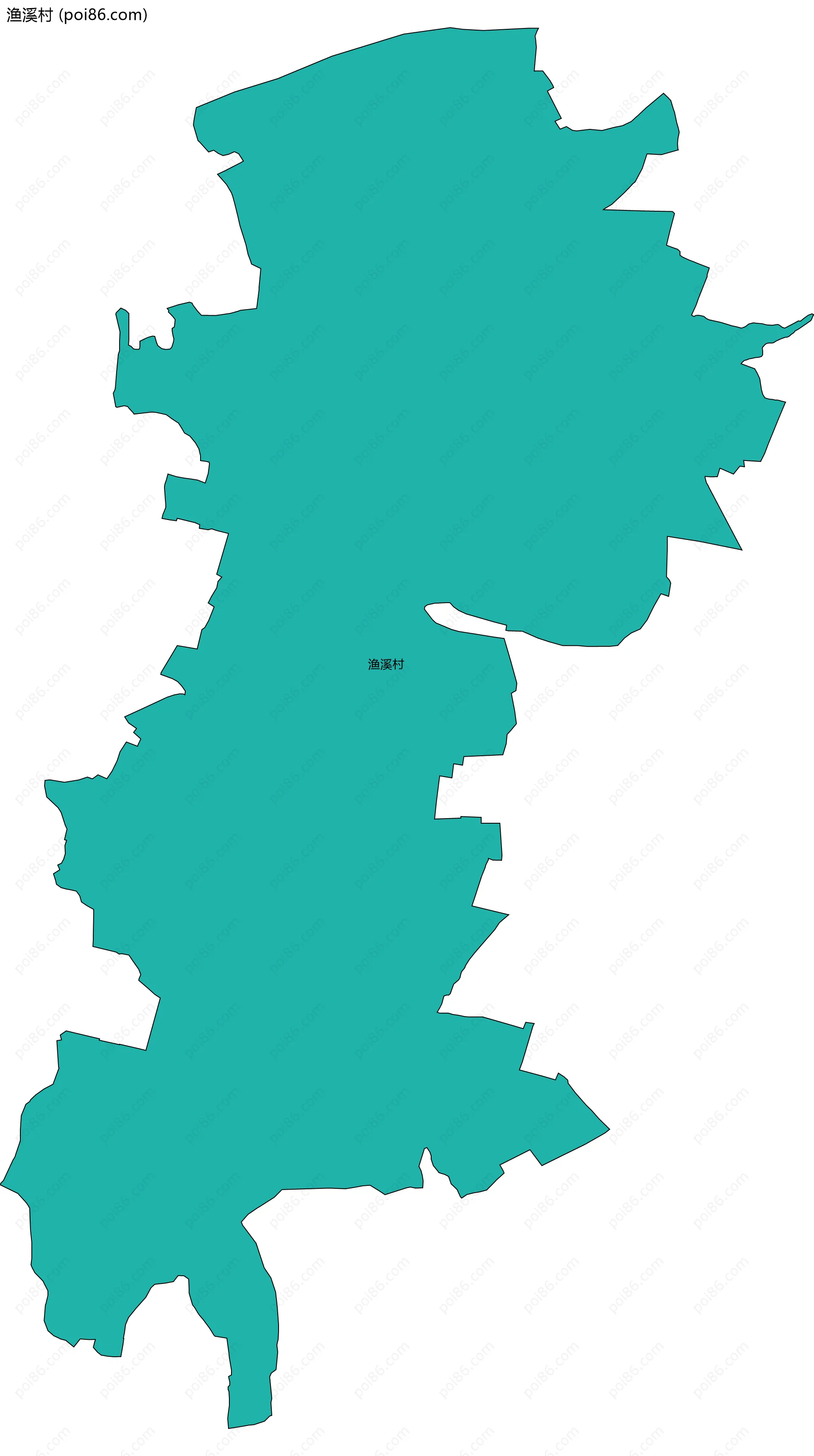 渔溪村边界地图