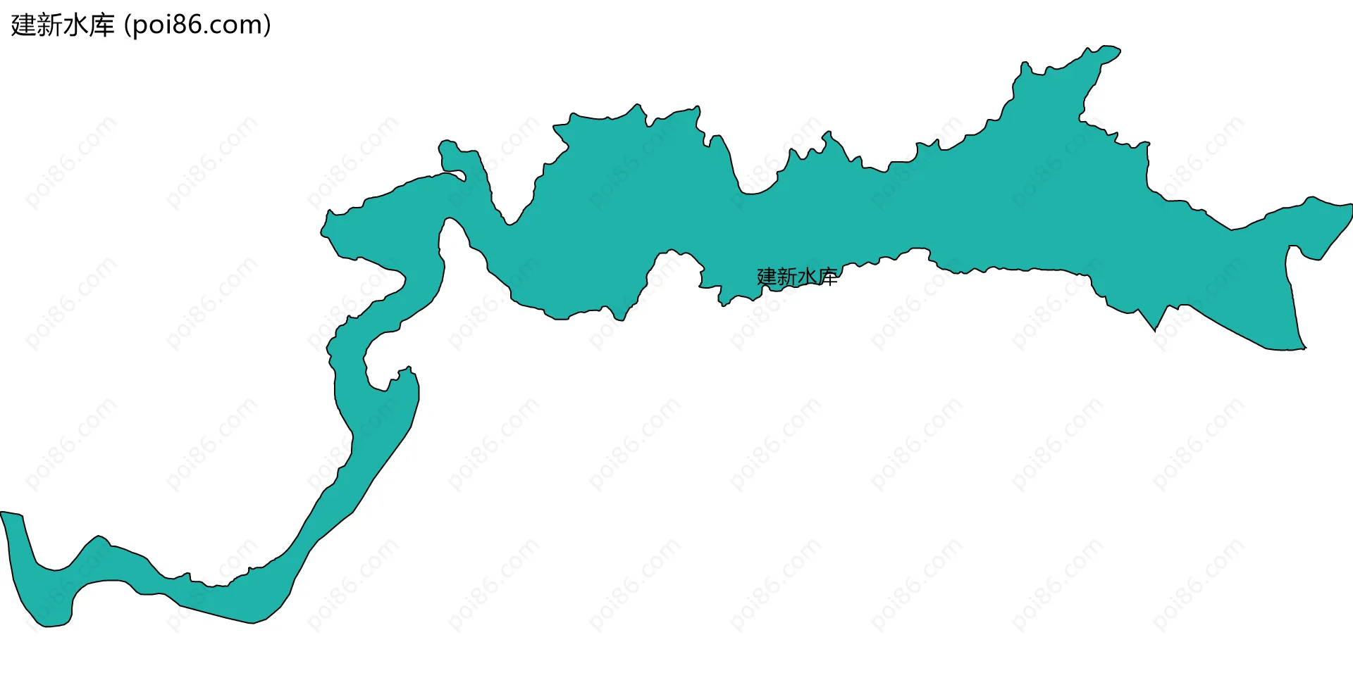 建新水库边界地图