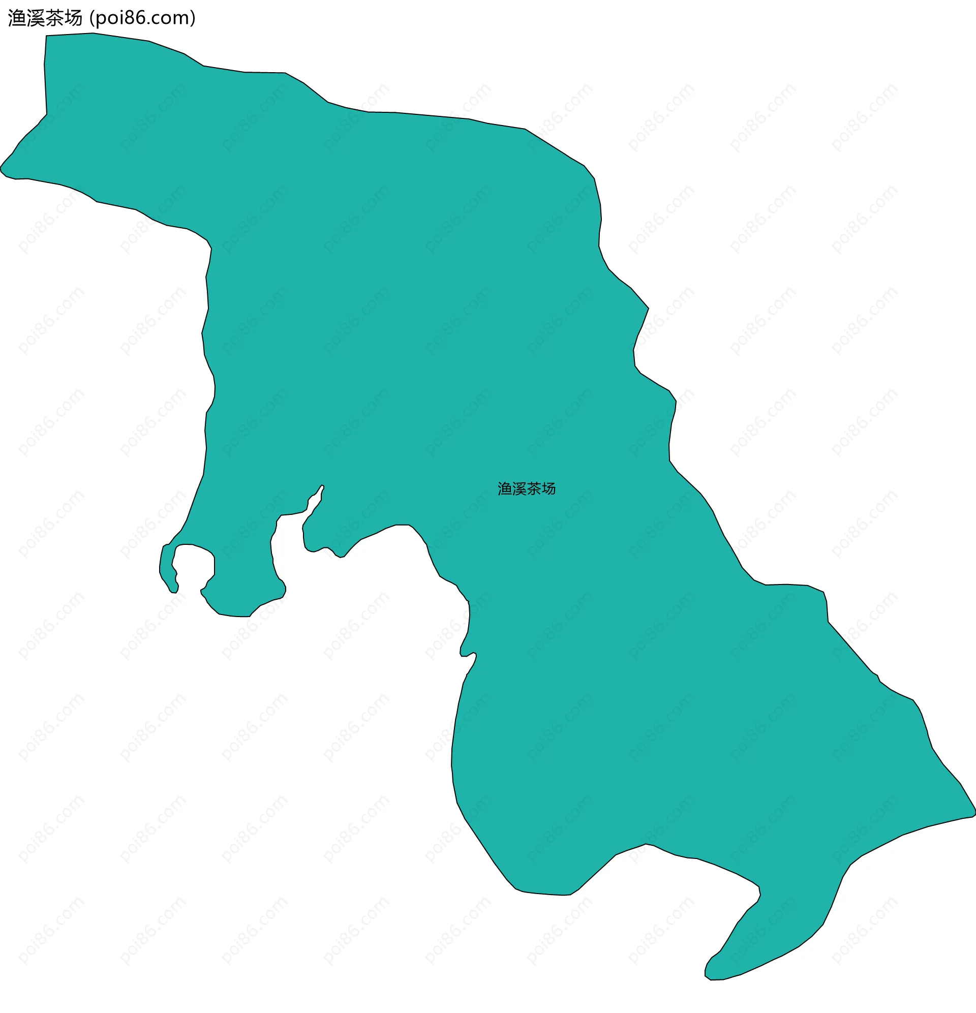 渔溪茶场边界地图