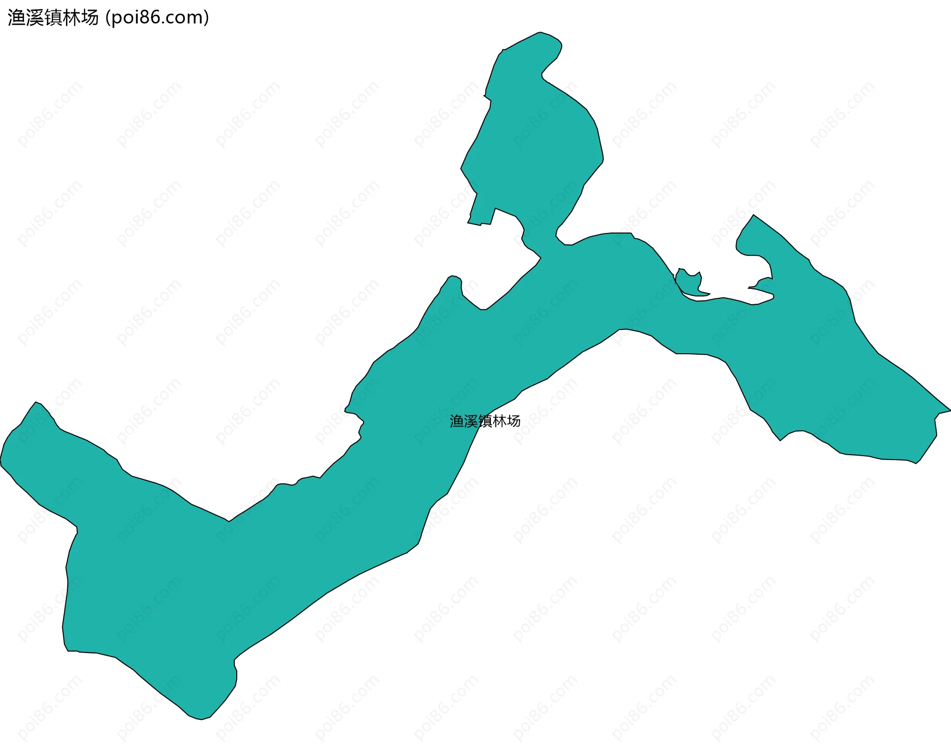 渔溪镇林场边界地图