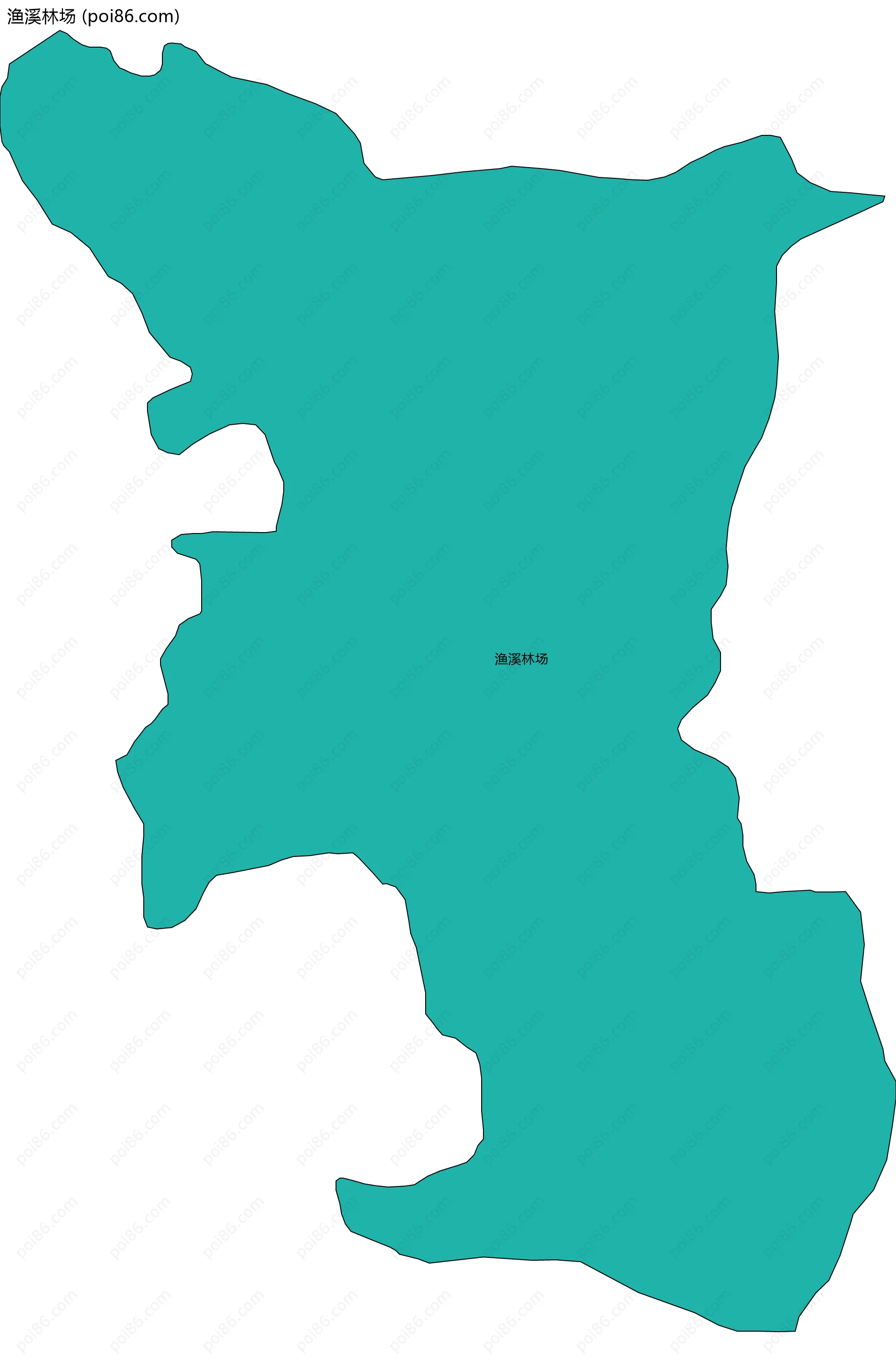 渔溪林场边界地图