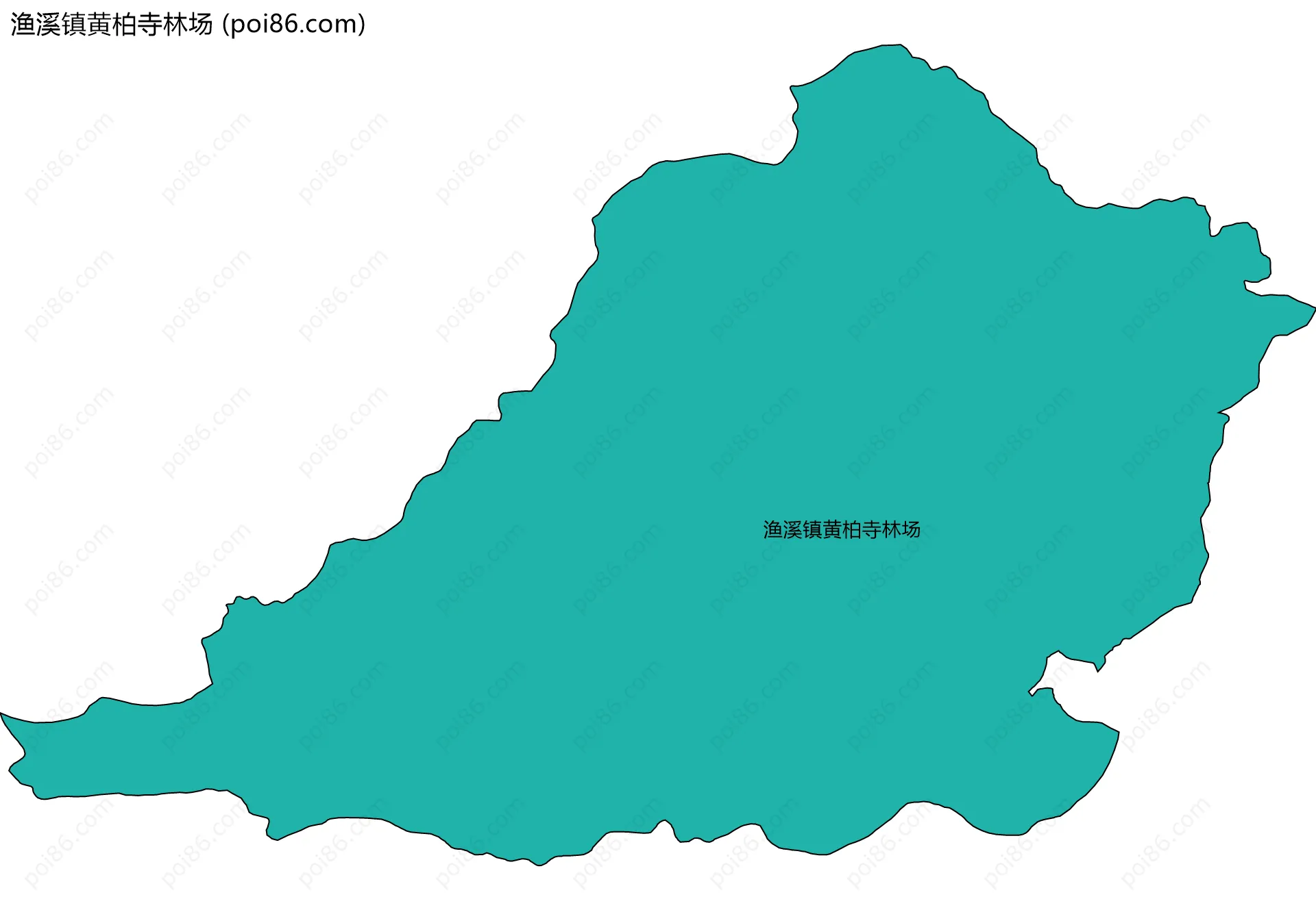 渔溪镇黄柏寺林场边界地图