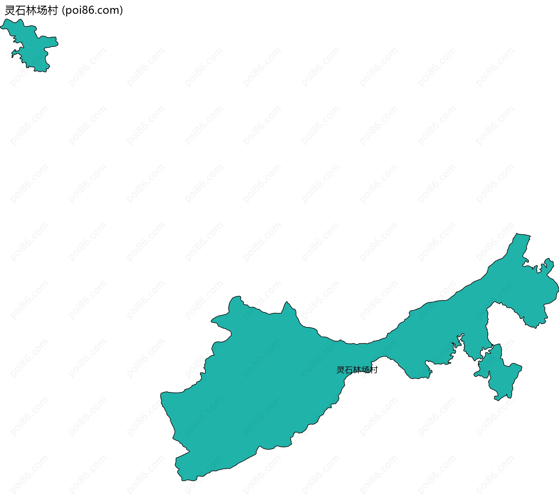 灵石林场村边界地图