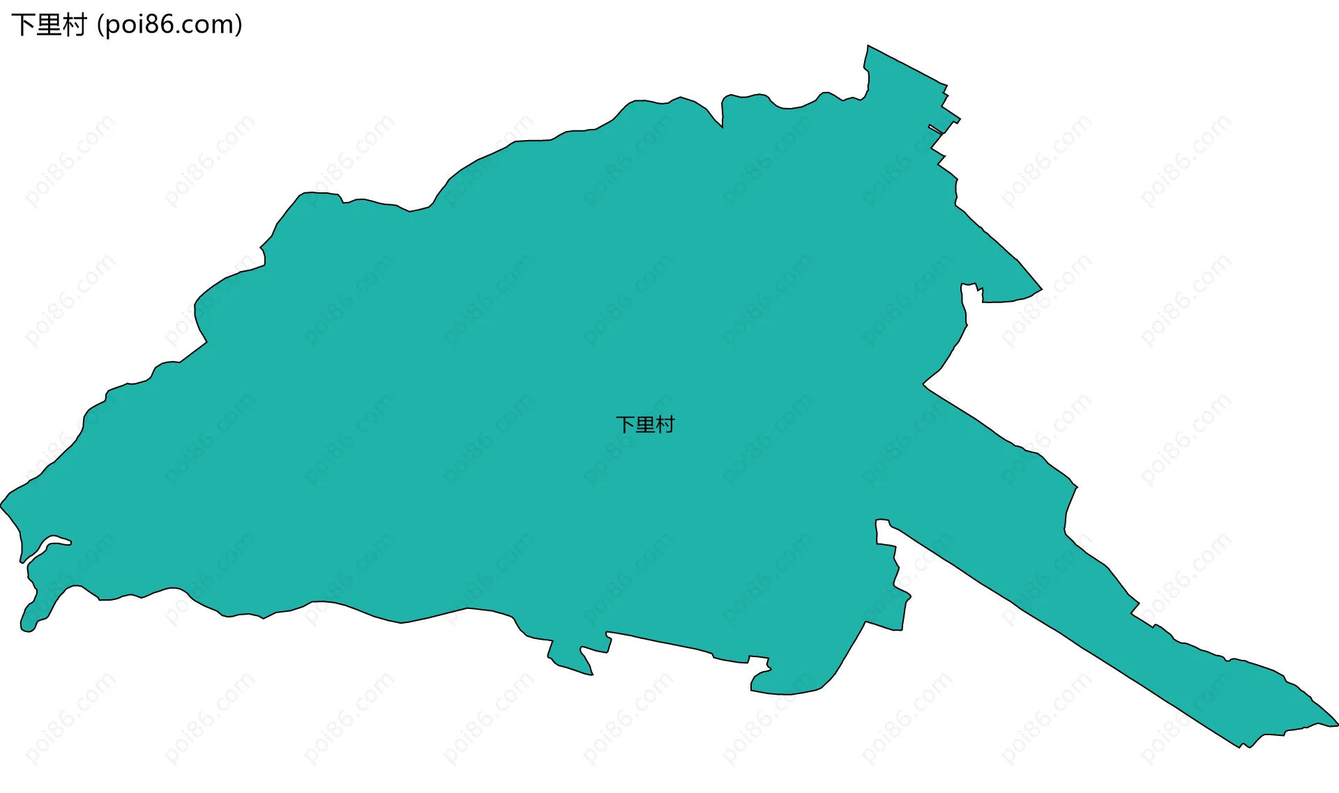 下里村边界地图