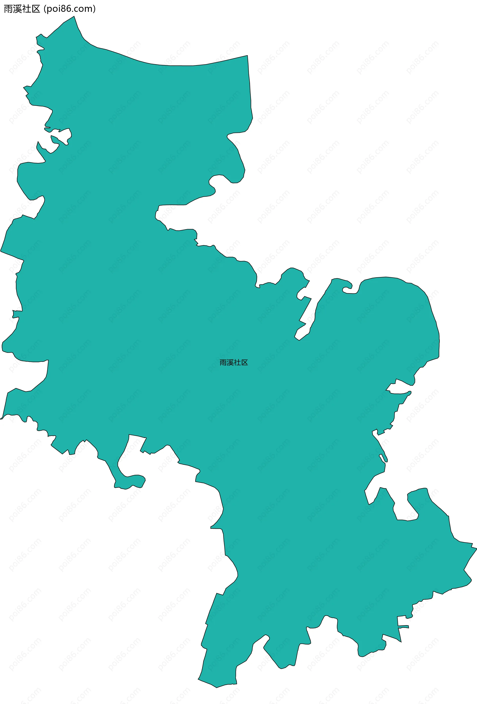 雨溪社区边界地图