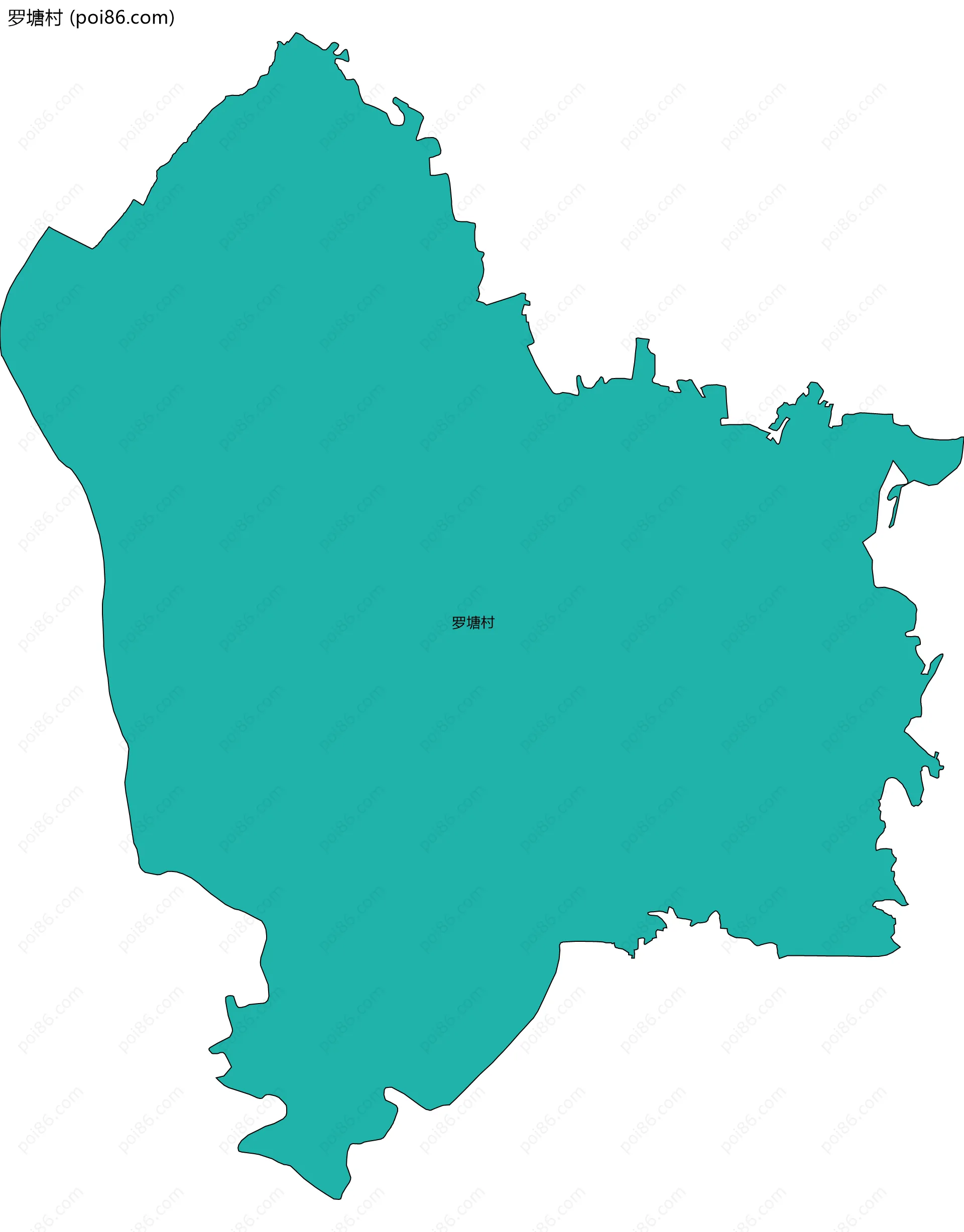罗塘村边界地图