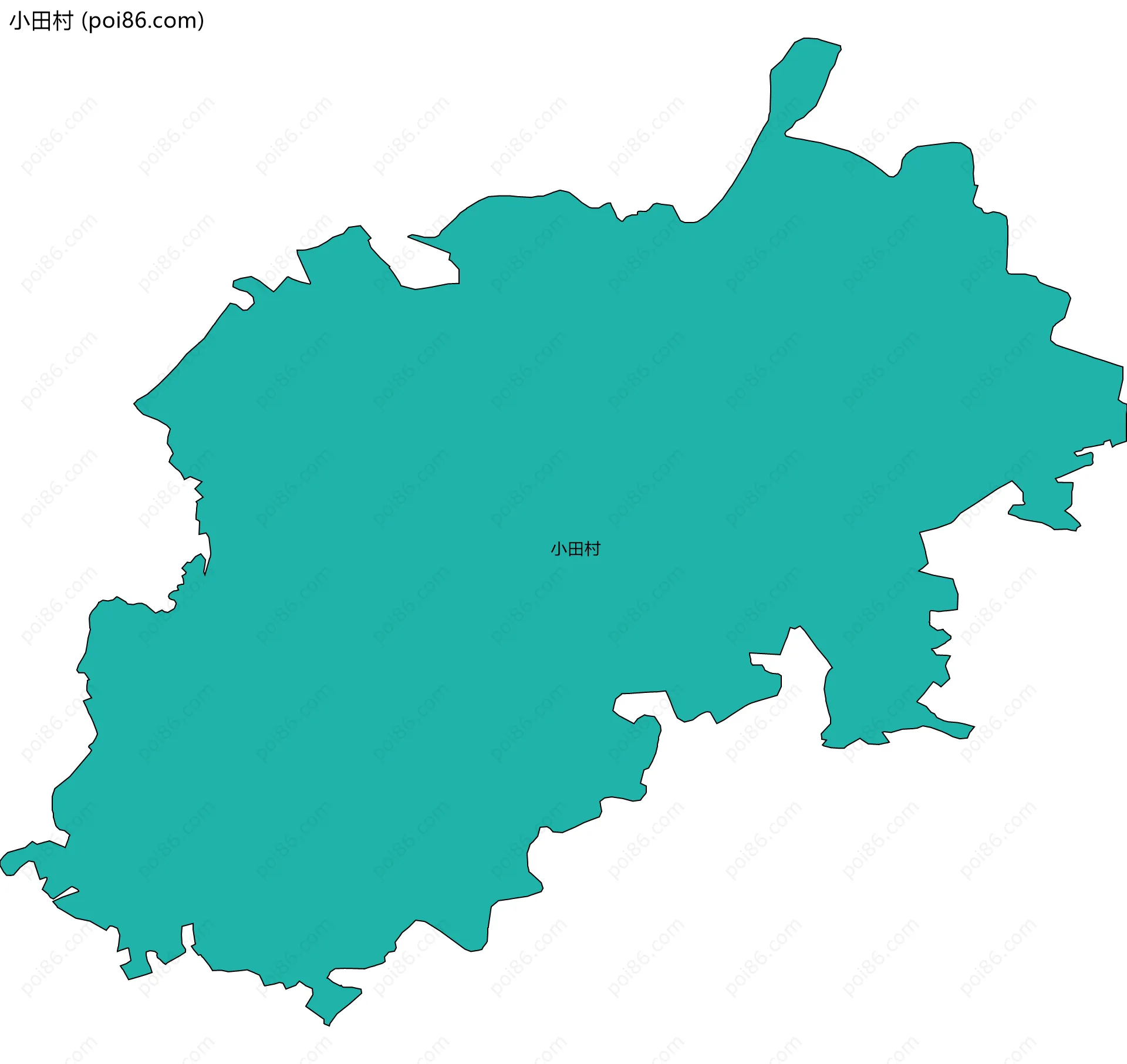 小田村边界地图