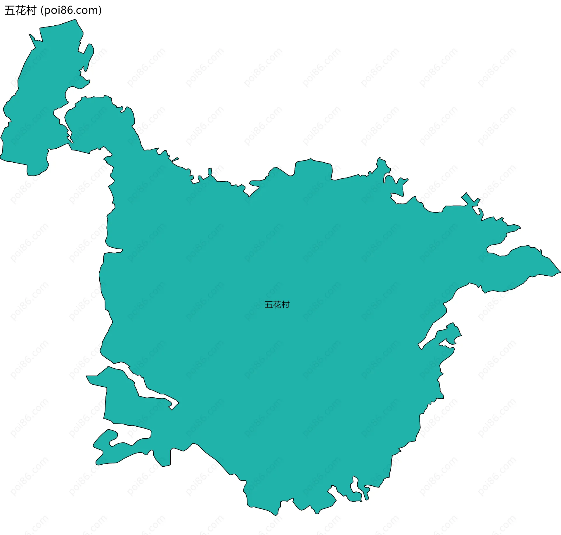 五花村边界地图