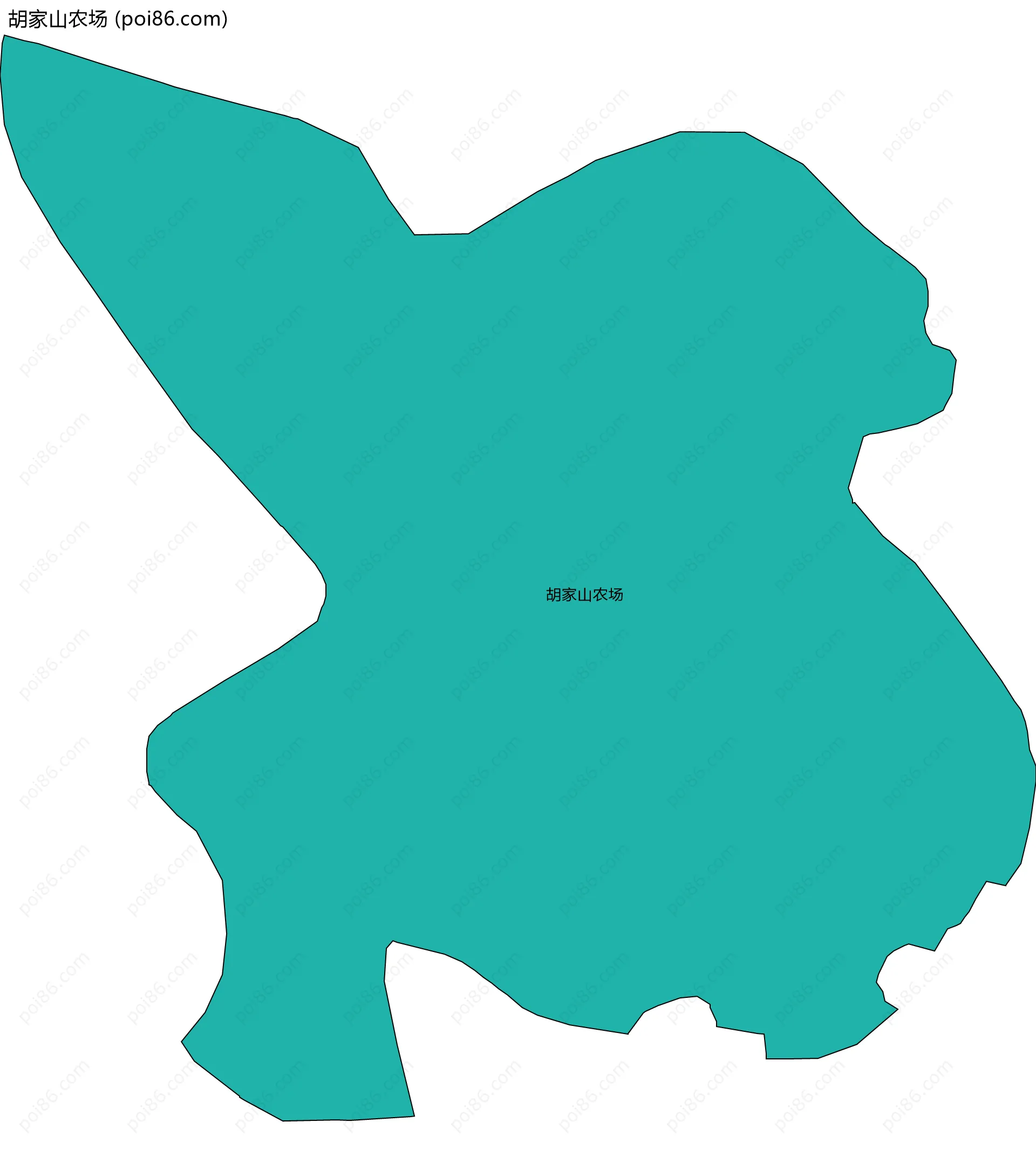 胡家山农场边界地图