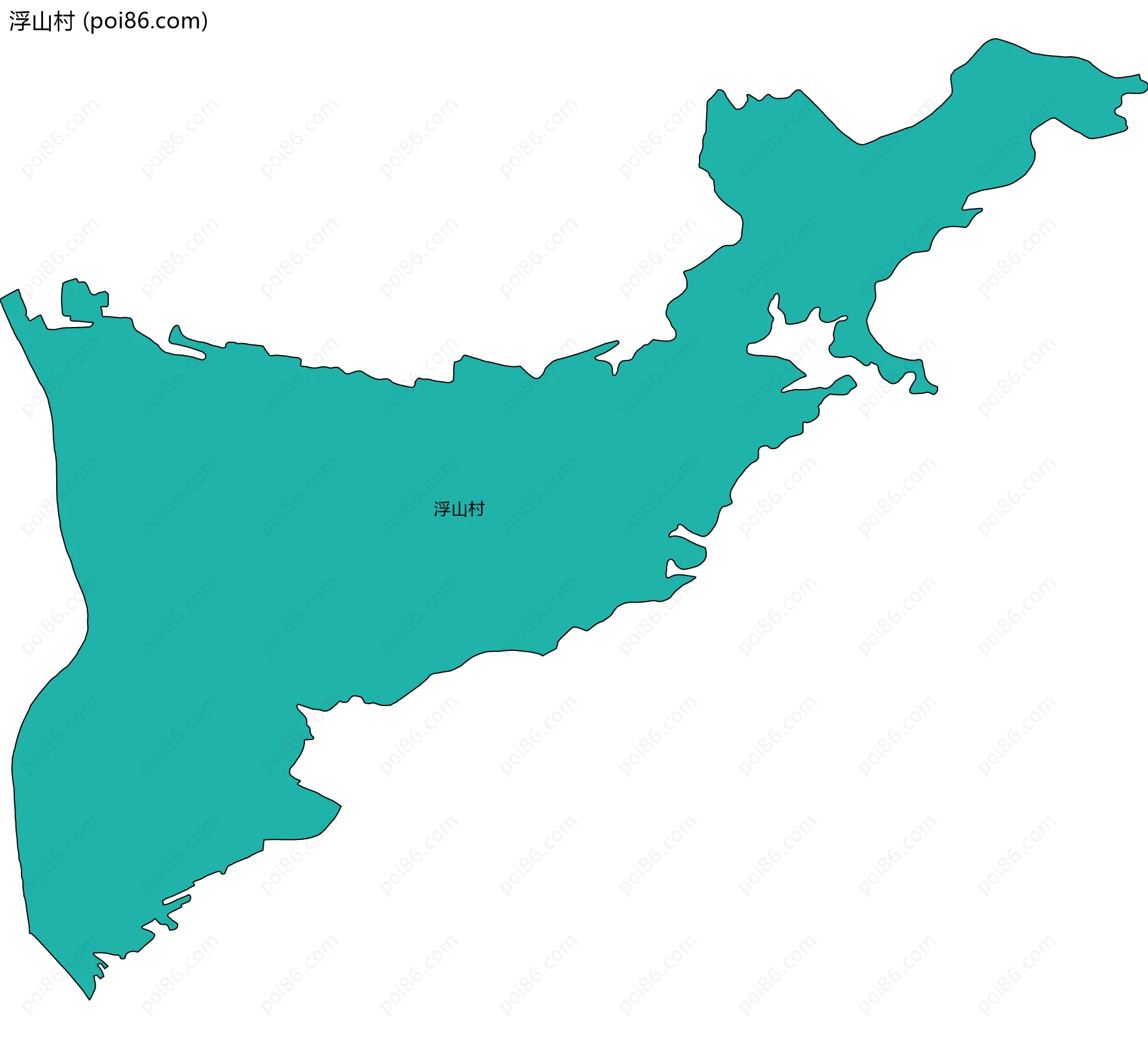 浮山村边界地图