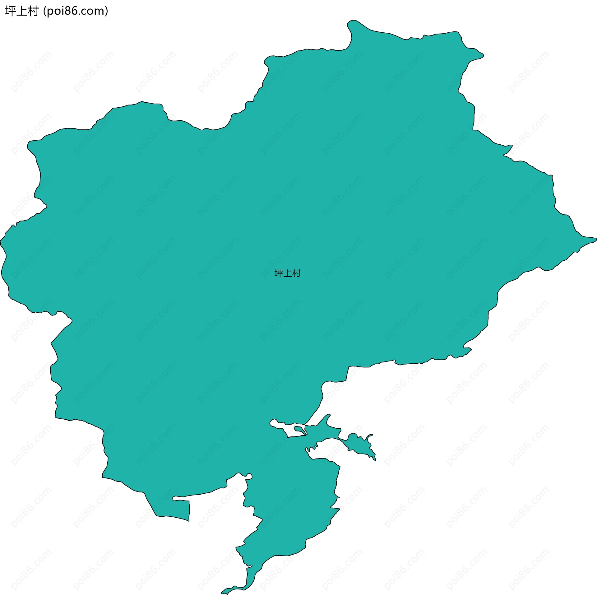 坪上村边界地图