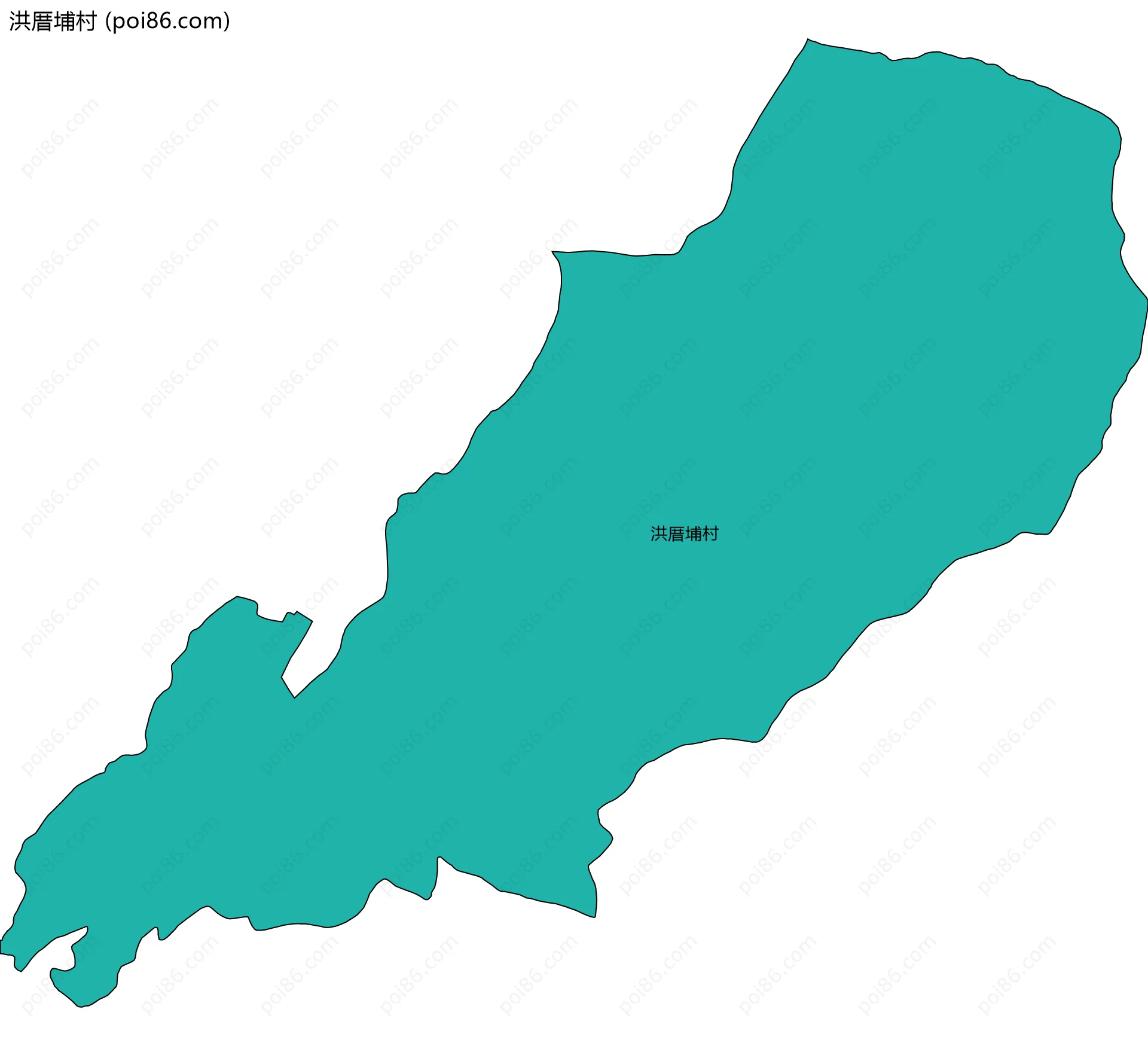 洪厝埔村边界地图