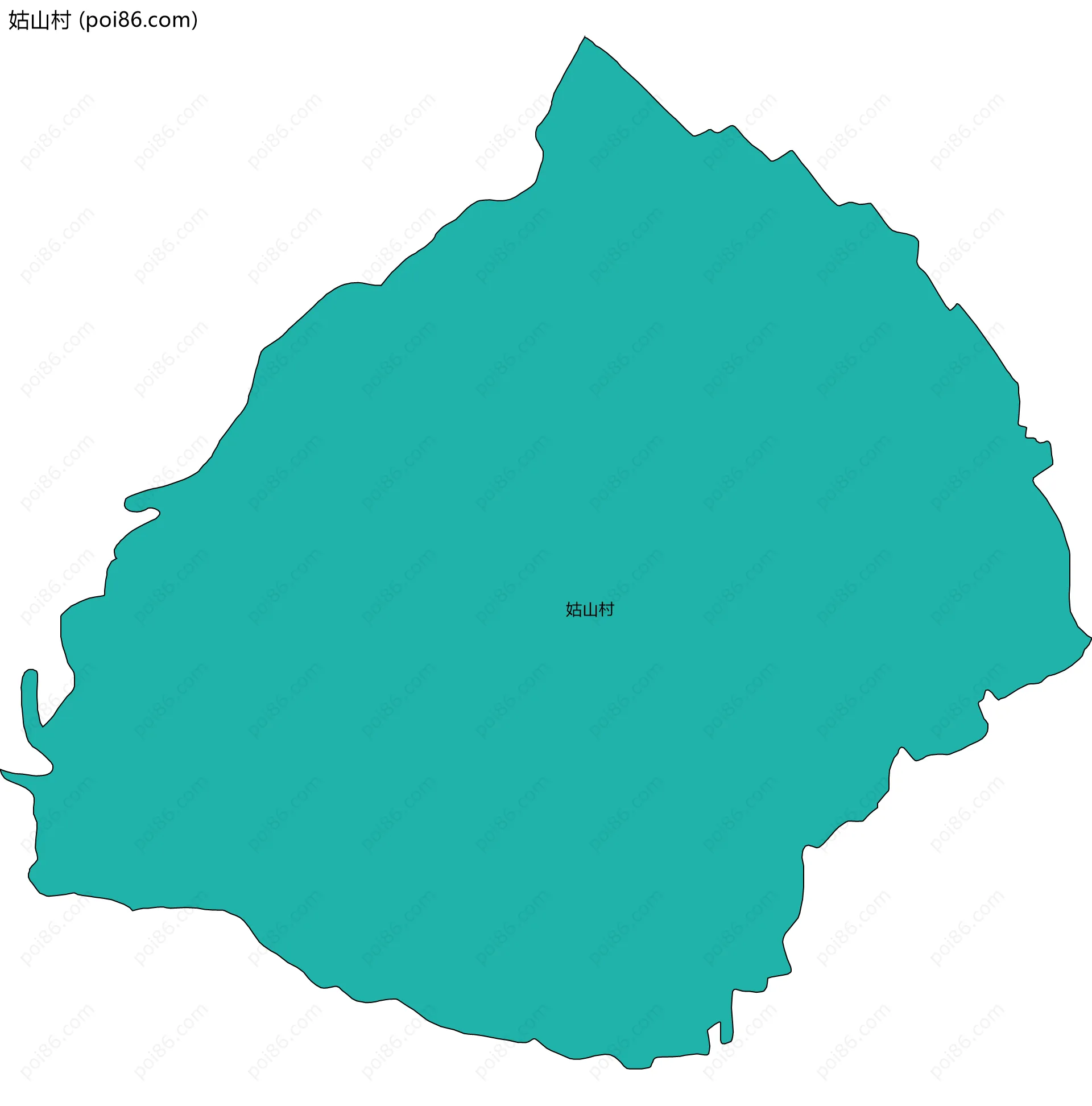 姑山村边界地图