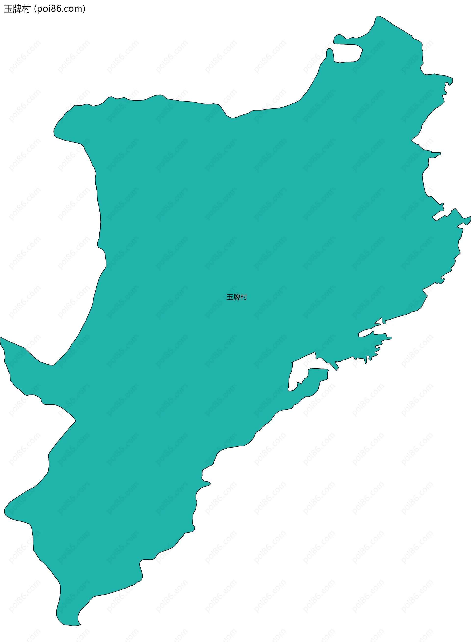 玉牌村边界地图