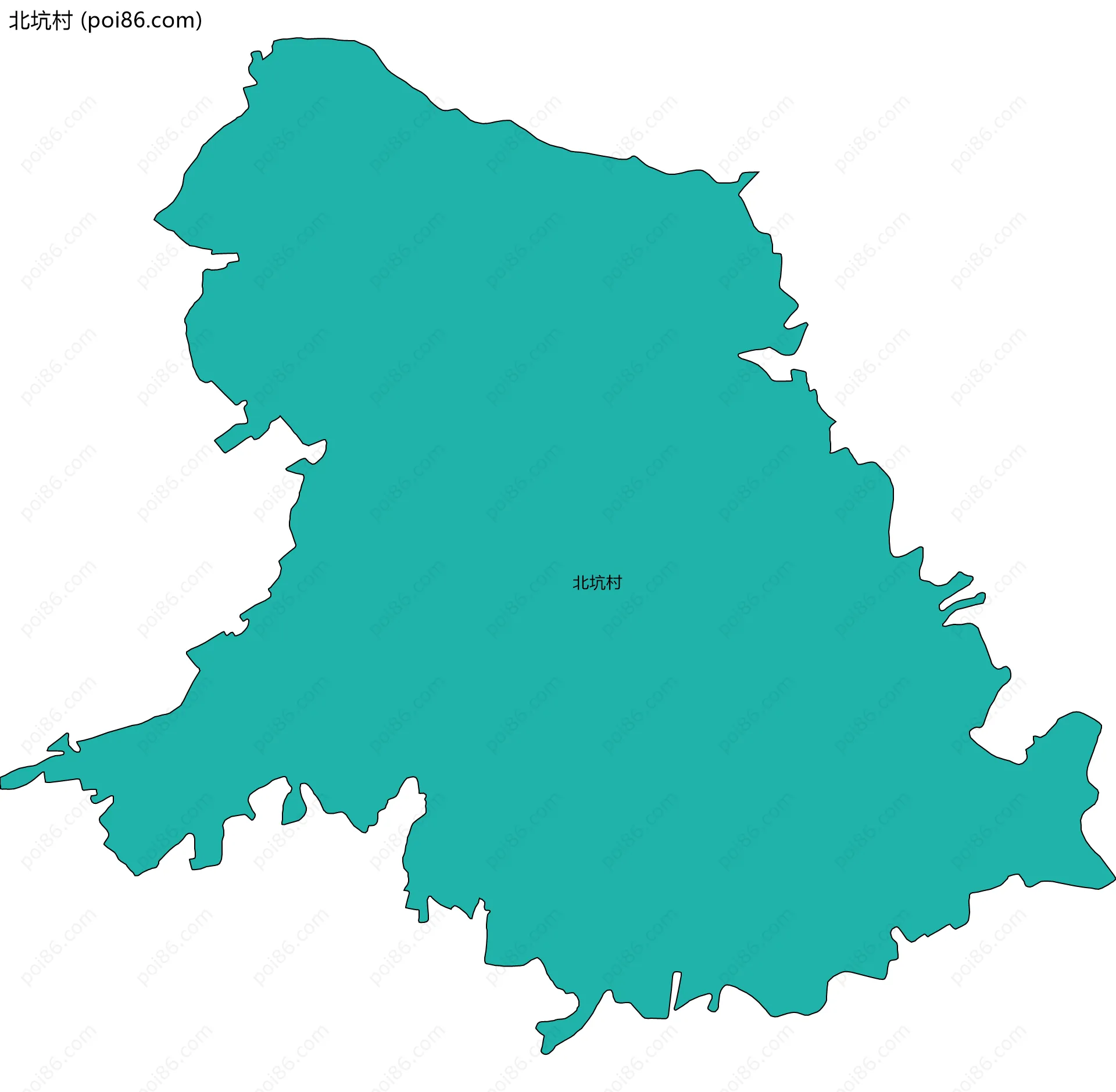 北坑村边界地图