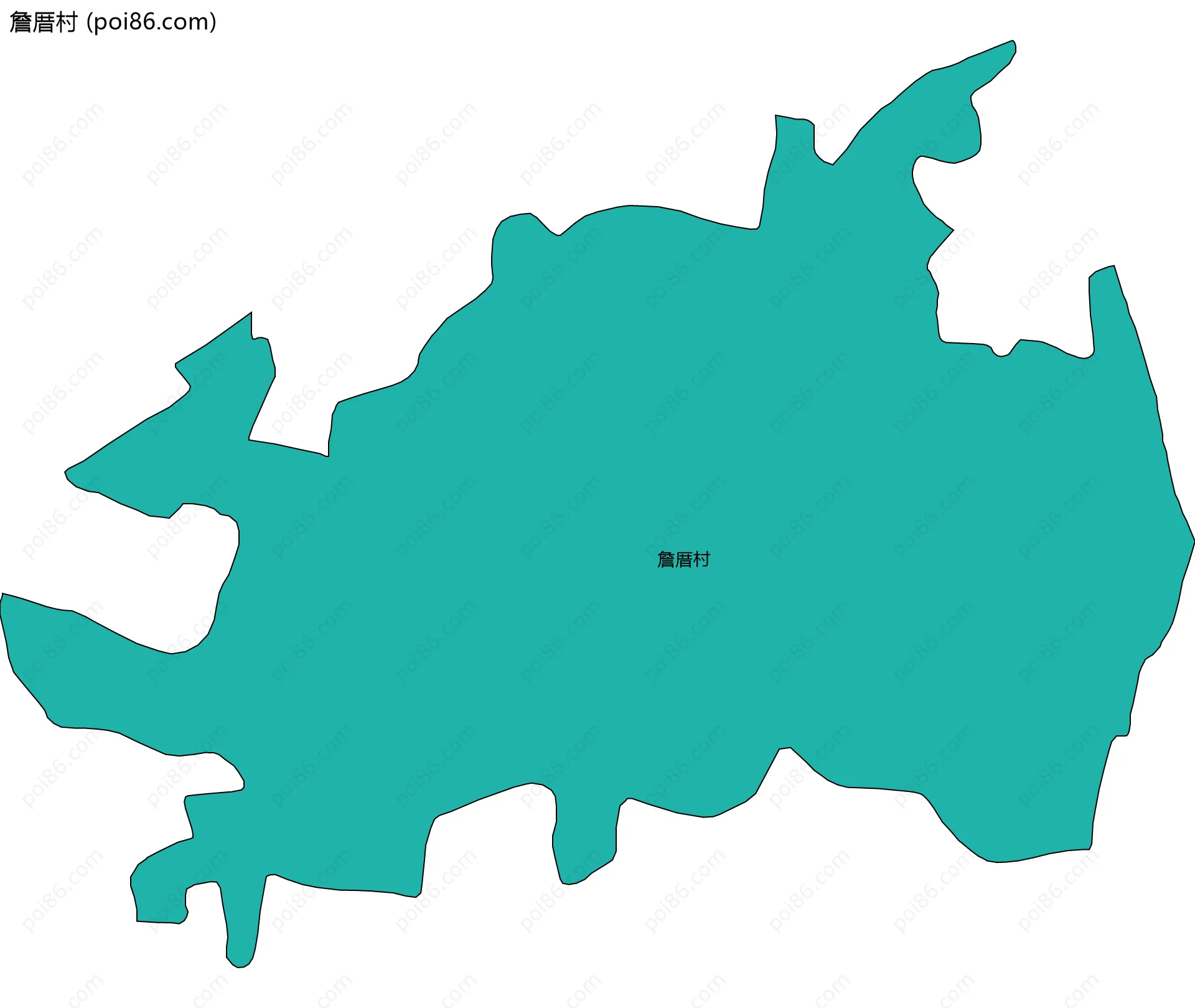 詹厝村边界地图