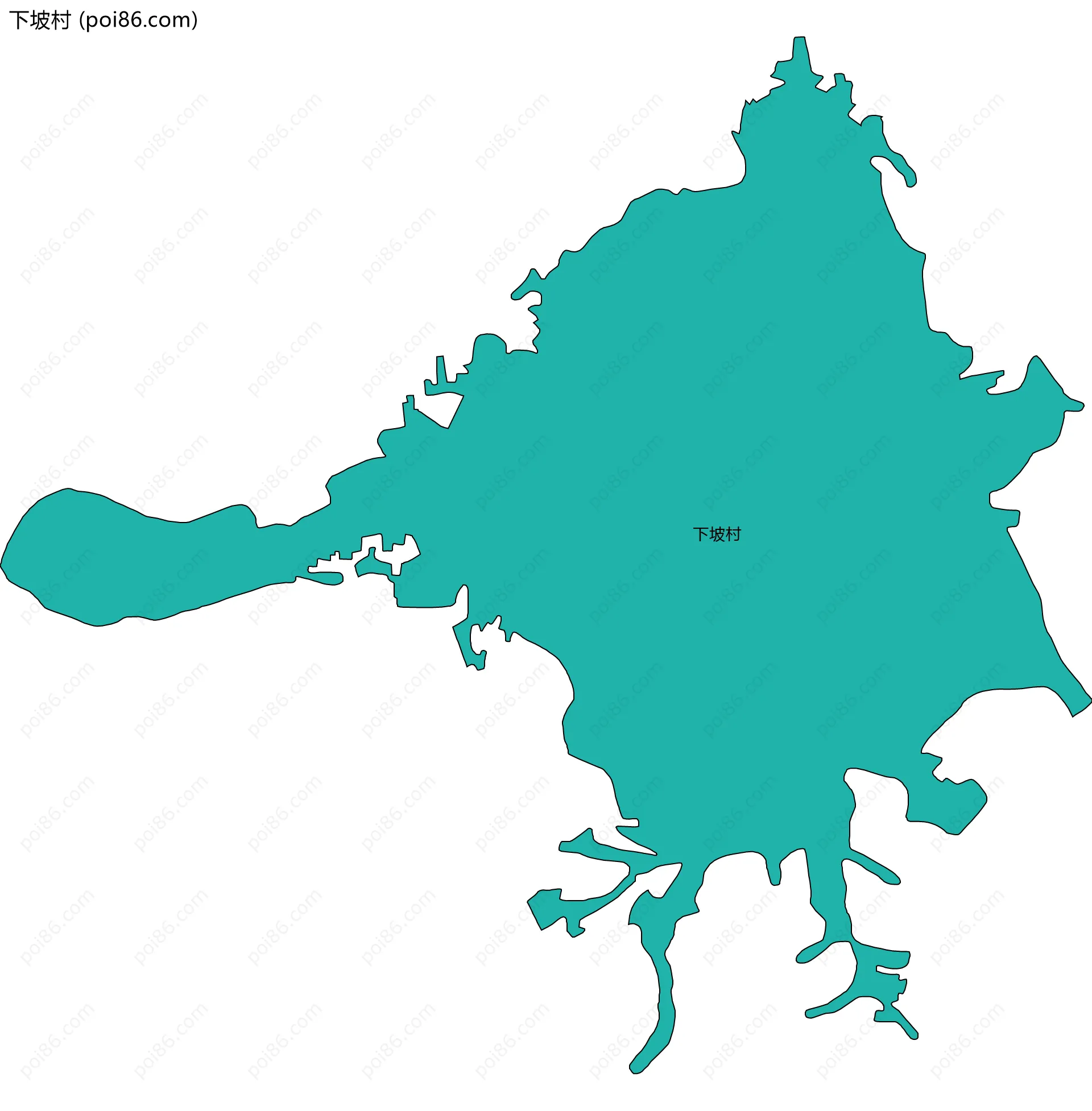 下坡村边界地图