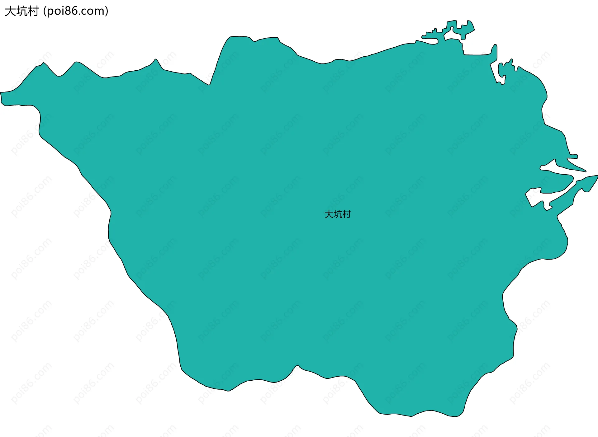 大坑村边界地图