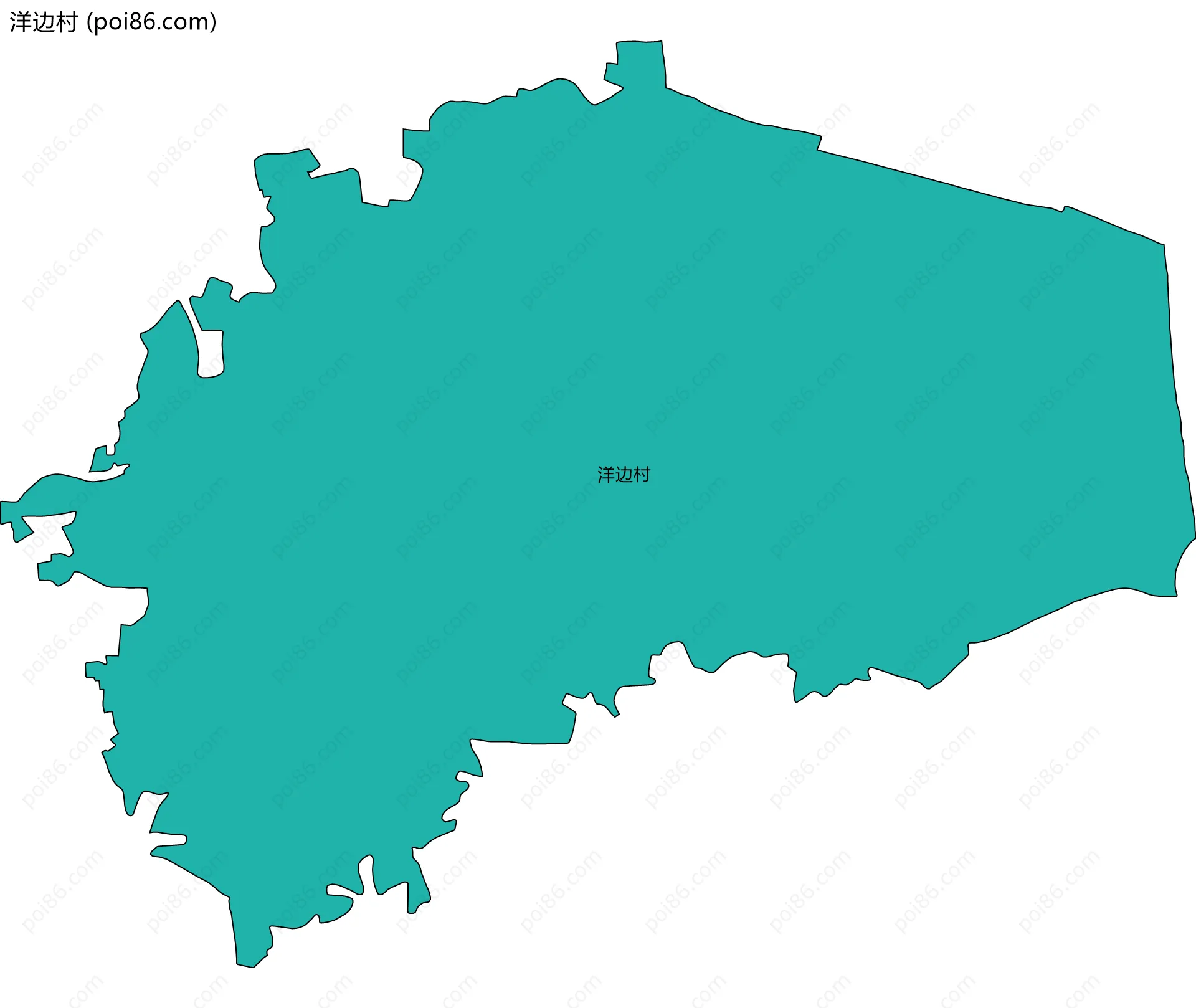 洋边村边界地图