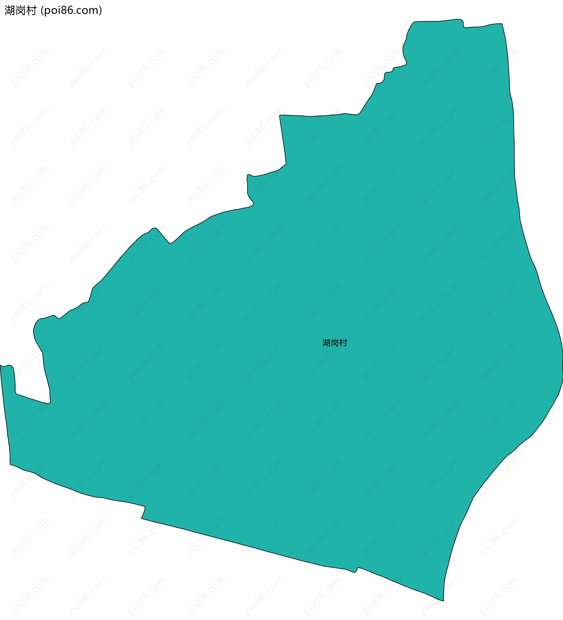 湖岗村边界地图