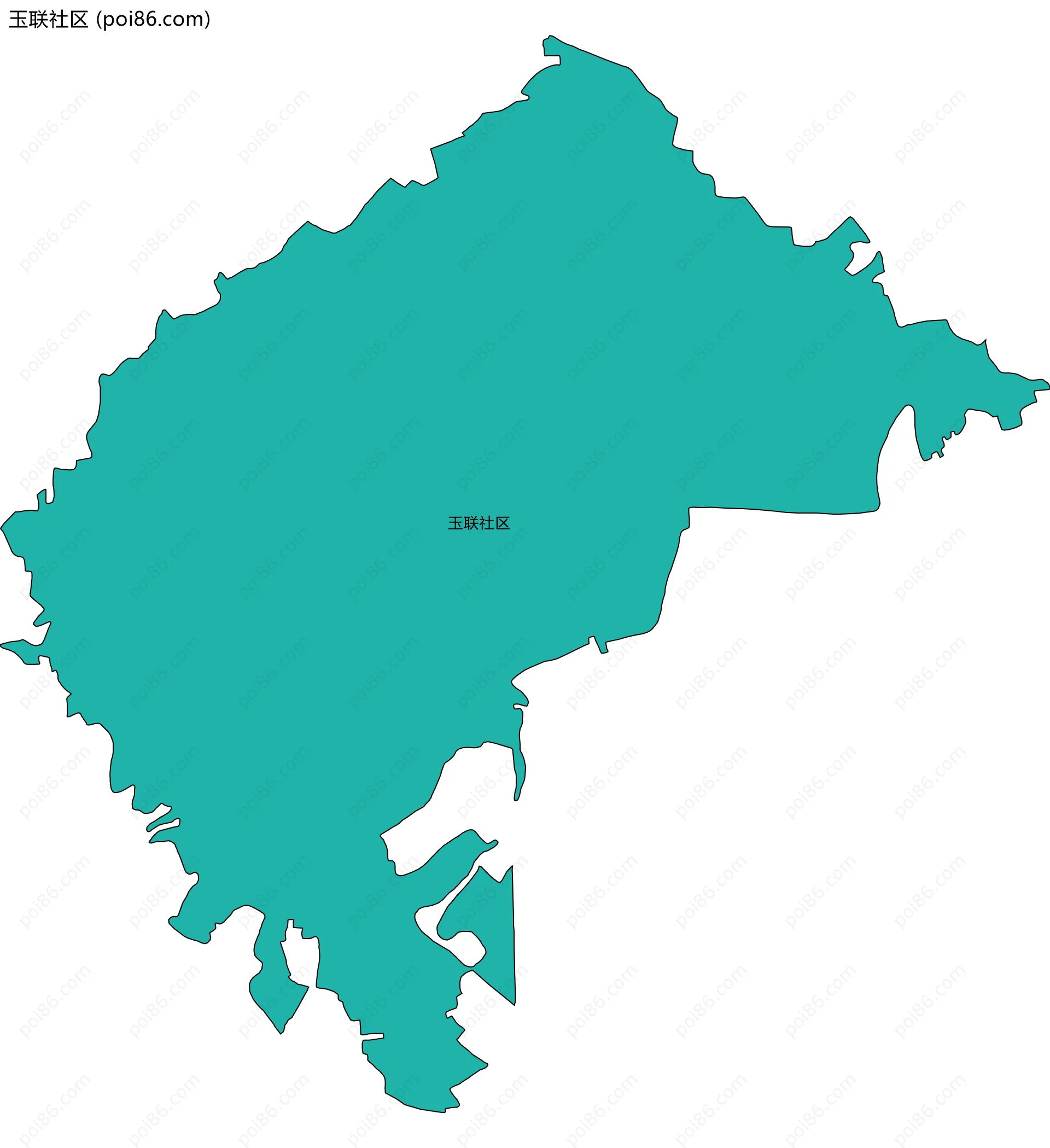 玉联社区边界地图