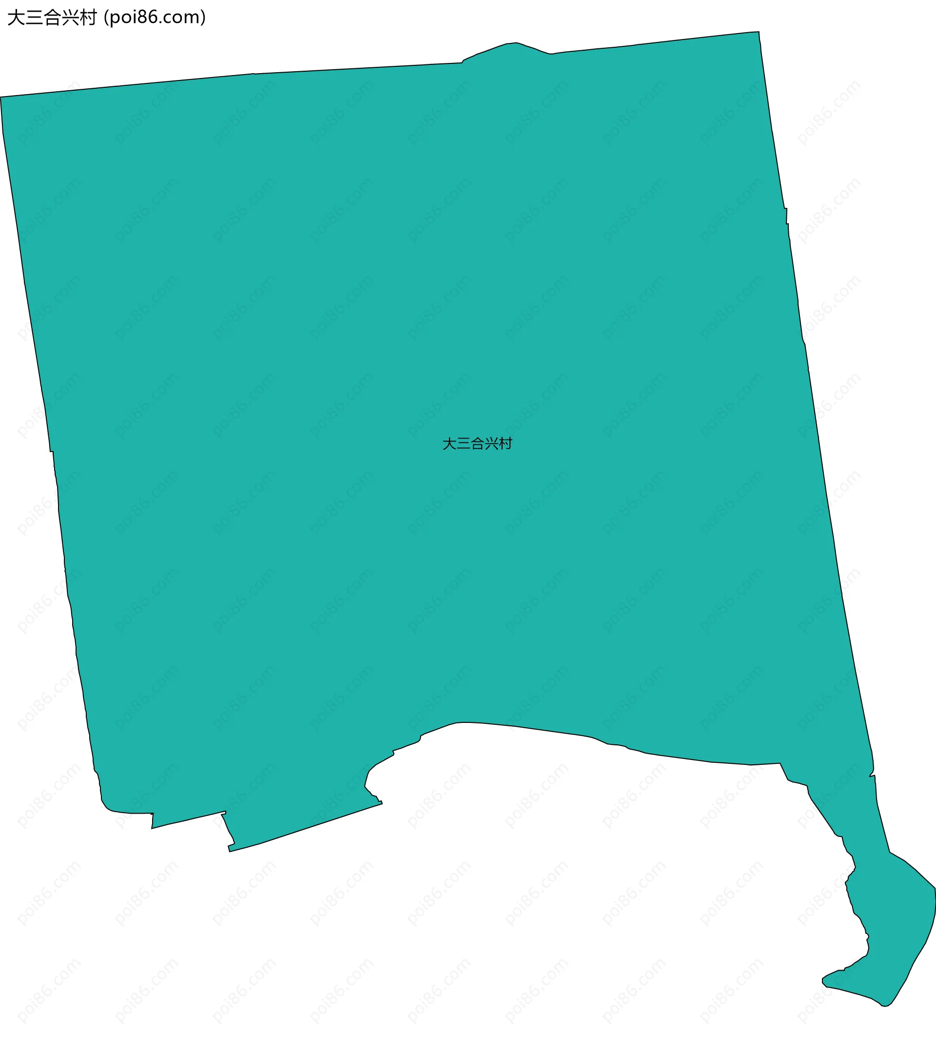 大三合兴村边界地图