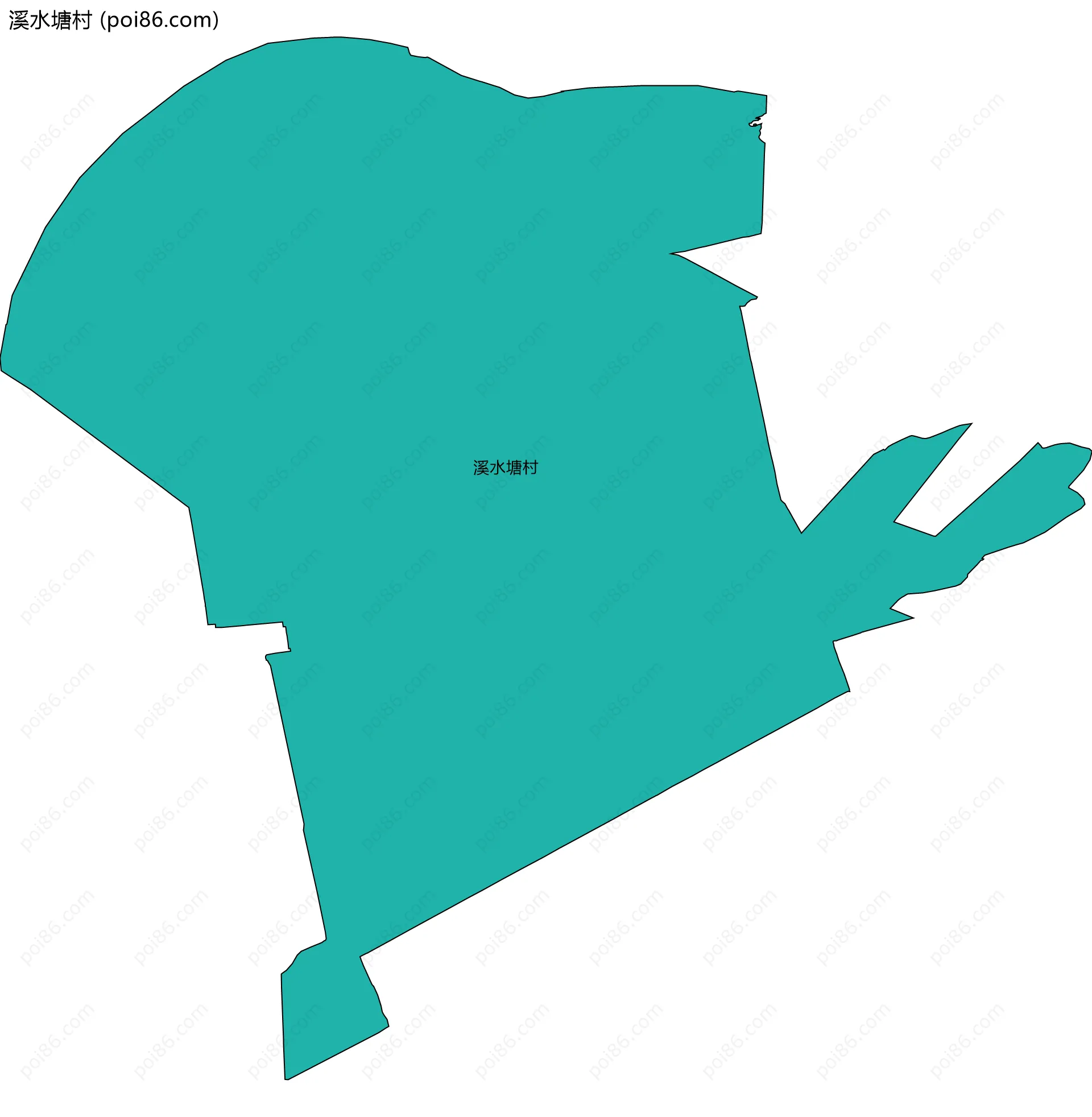 溪水塘村边界地图