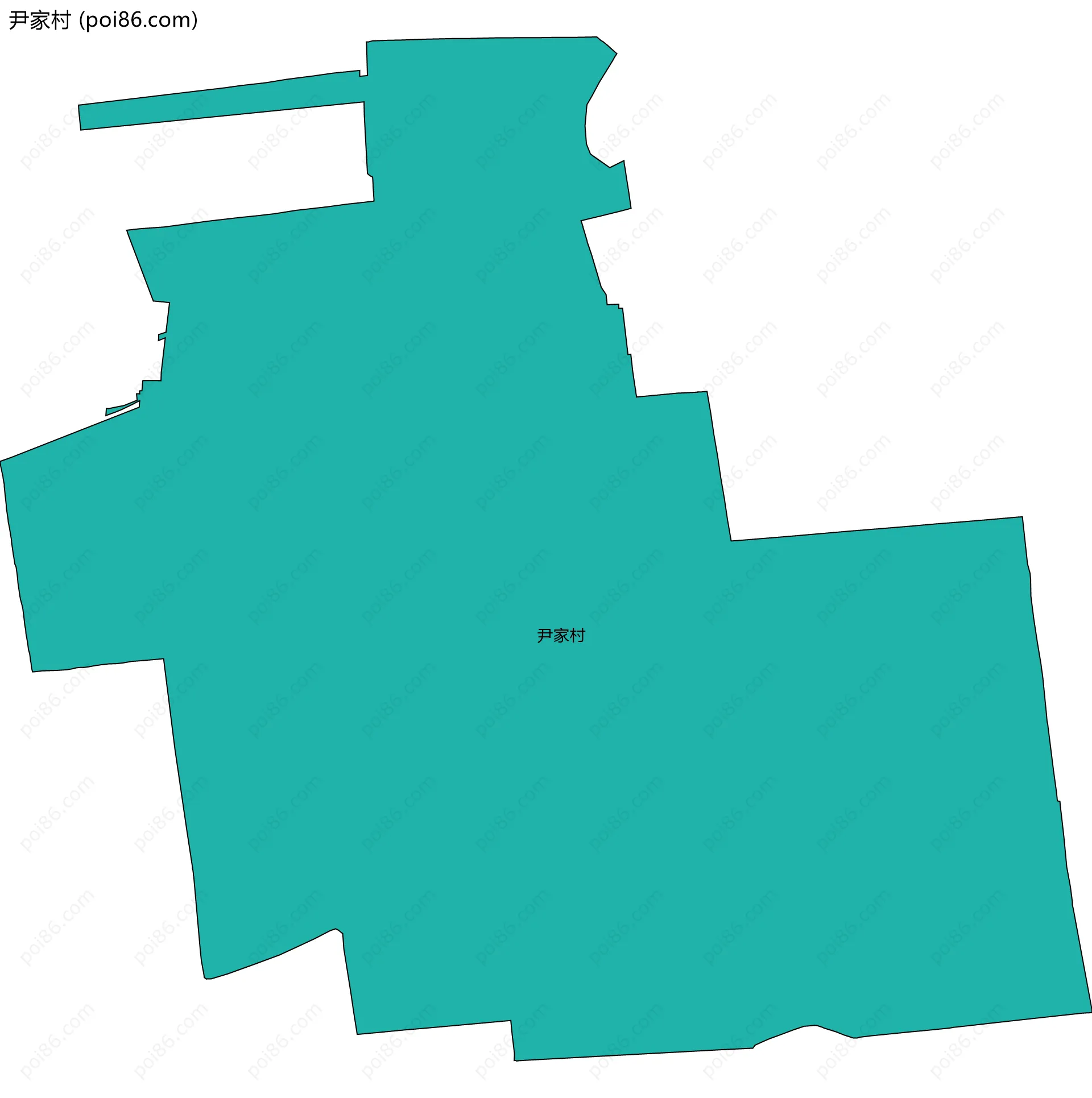 尹家村边界地图