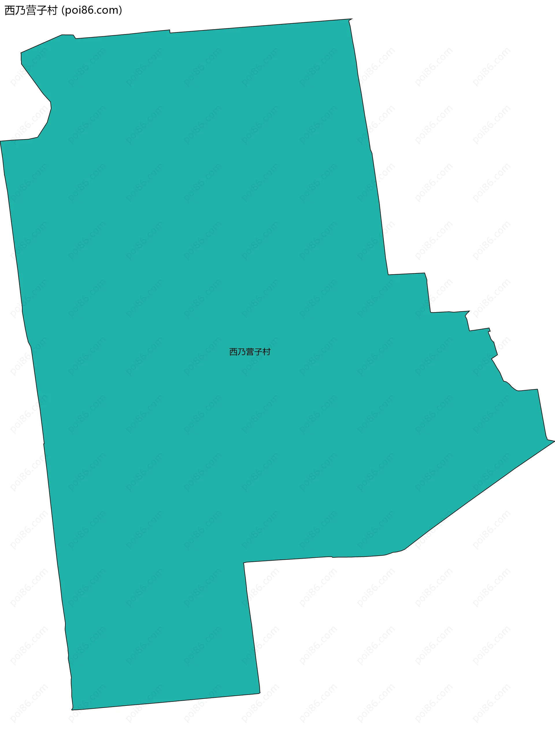 西乃营子村边界地图