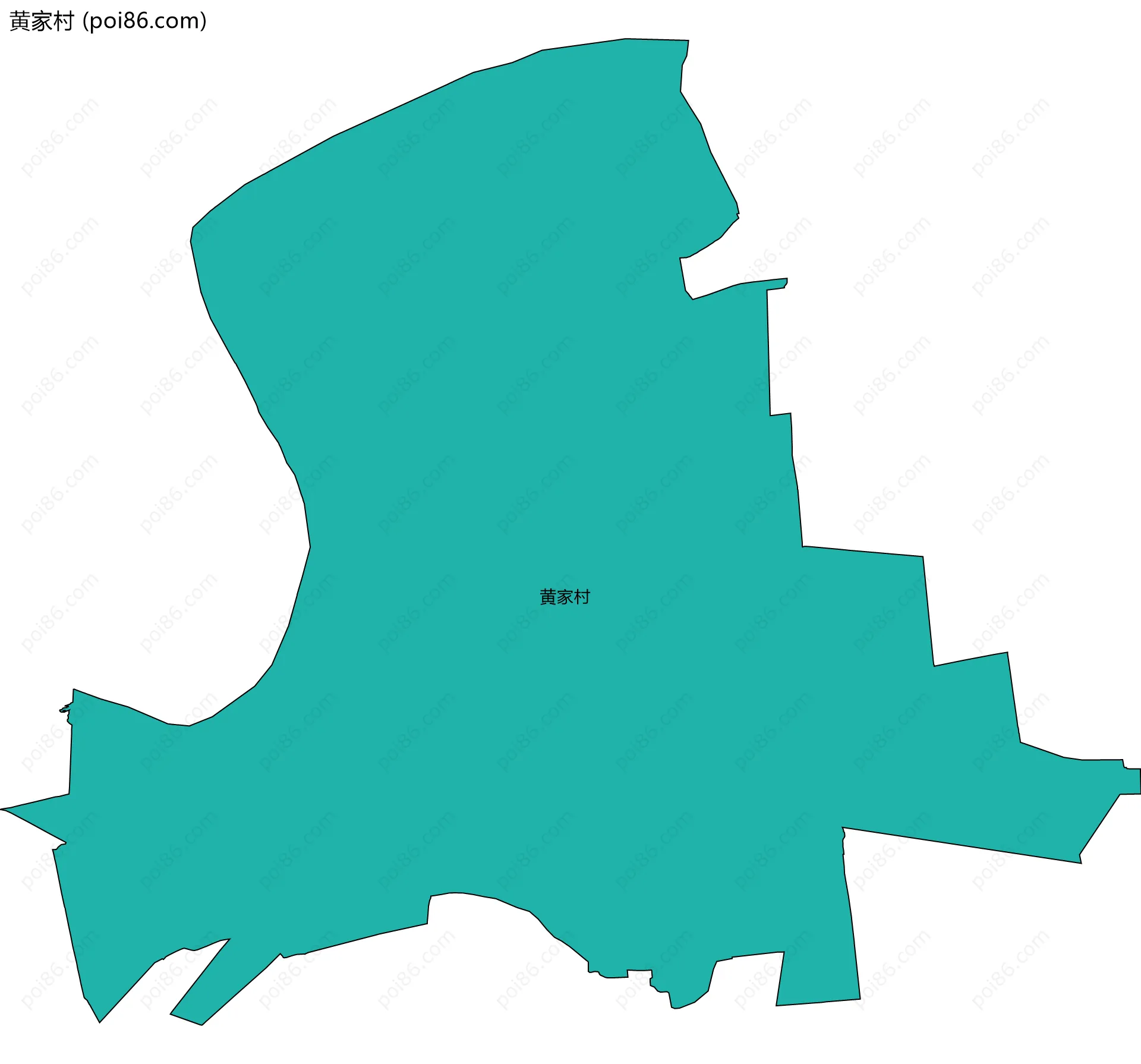 黄家村边界地图