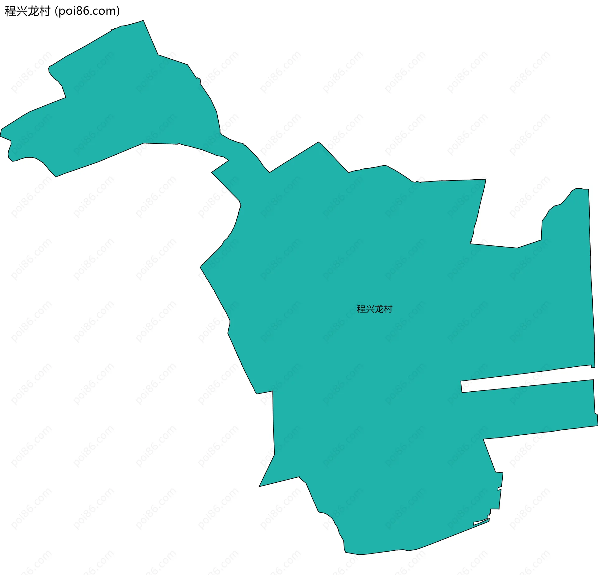 程兴龙村边界地图