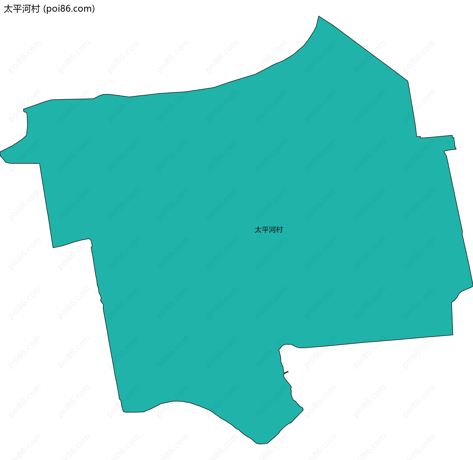 太平河村边界地图