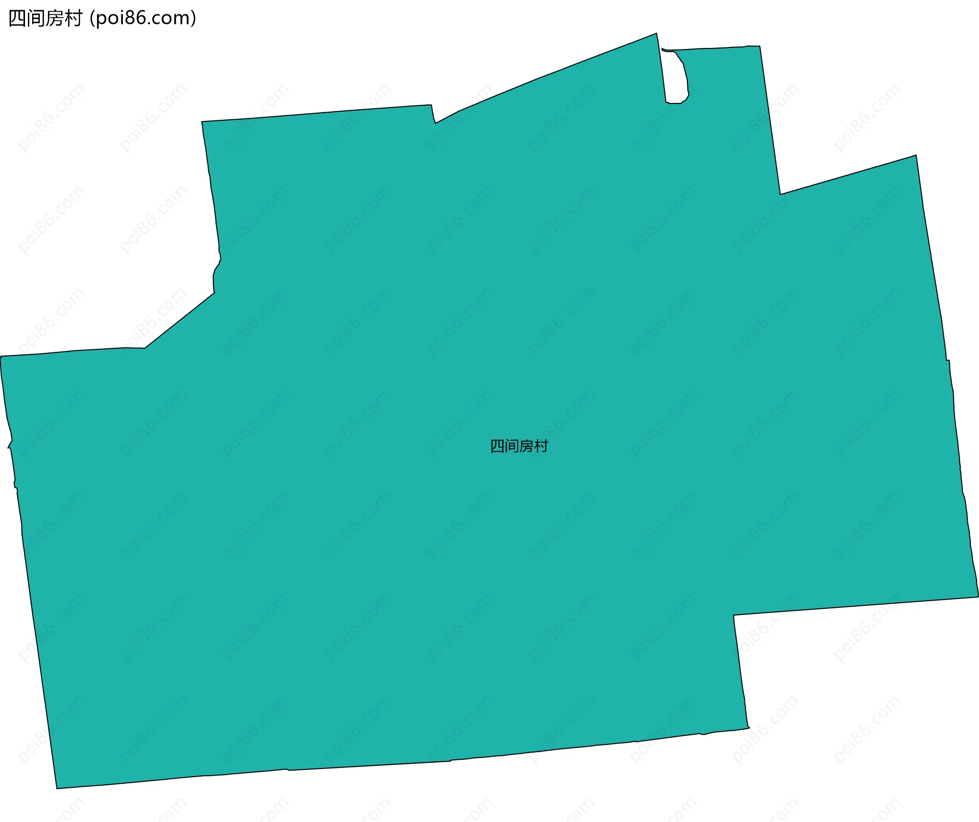 四间房村边界地图
