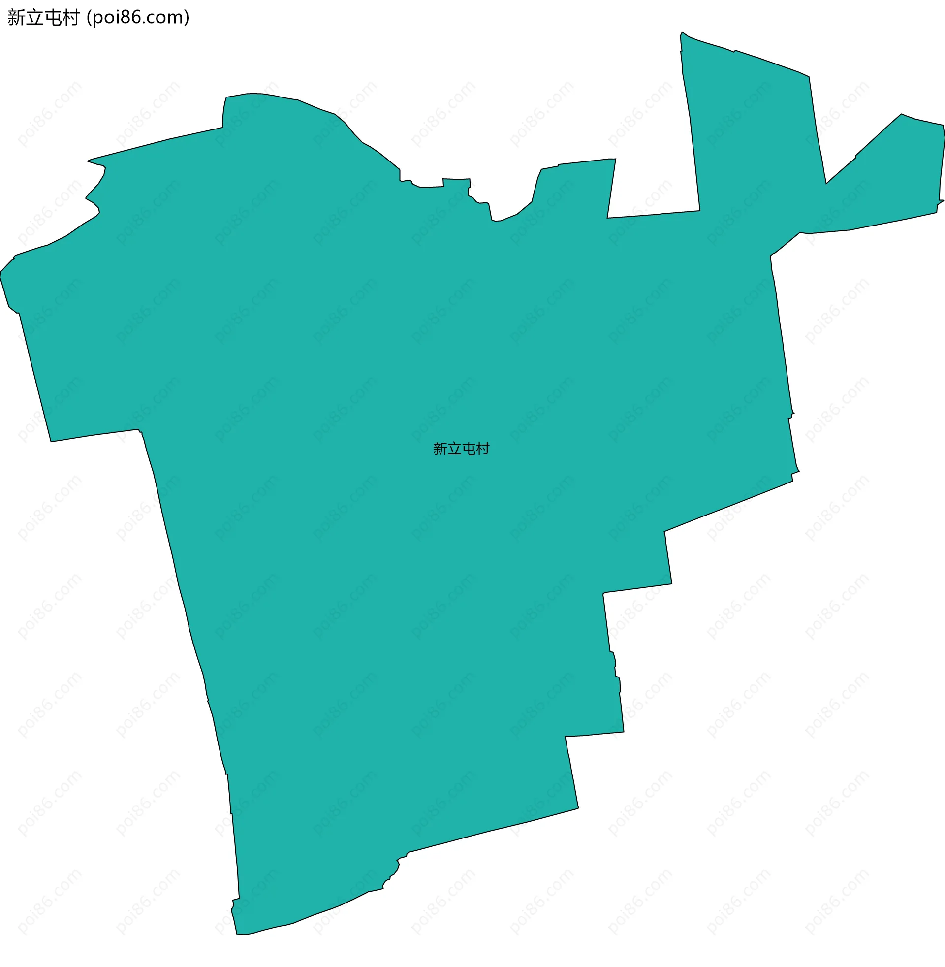 新立屯村边界地图