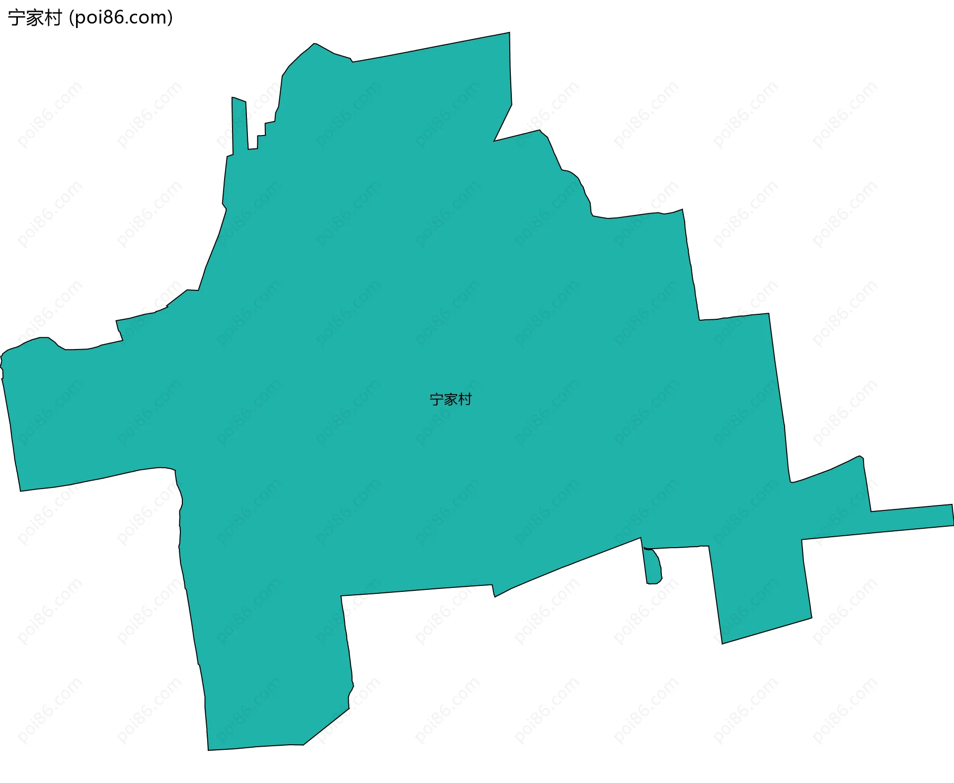 宁家村边界地图